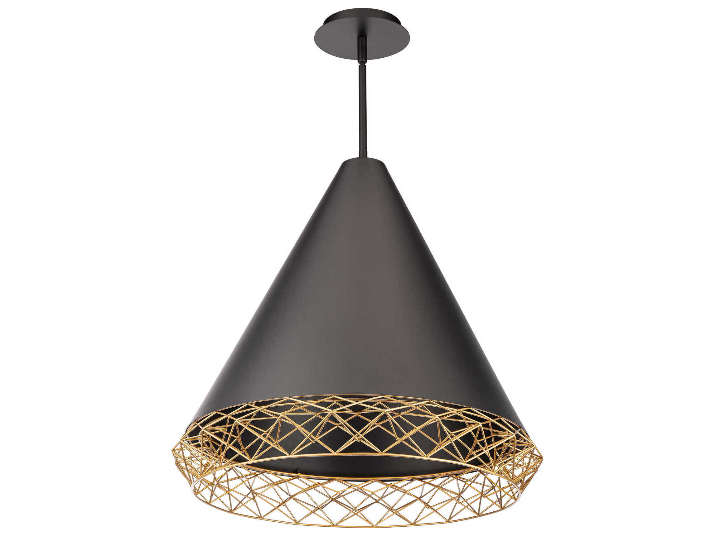 dweLED by WAC Lighting Lacey 1-Light Black Gold LED Pendant