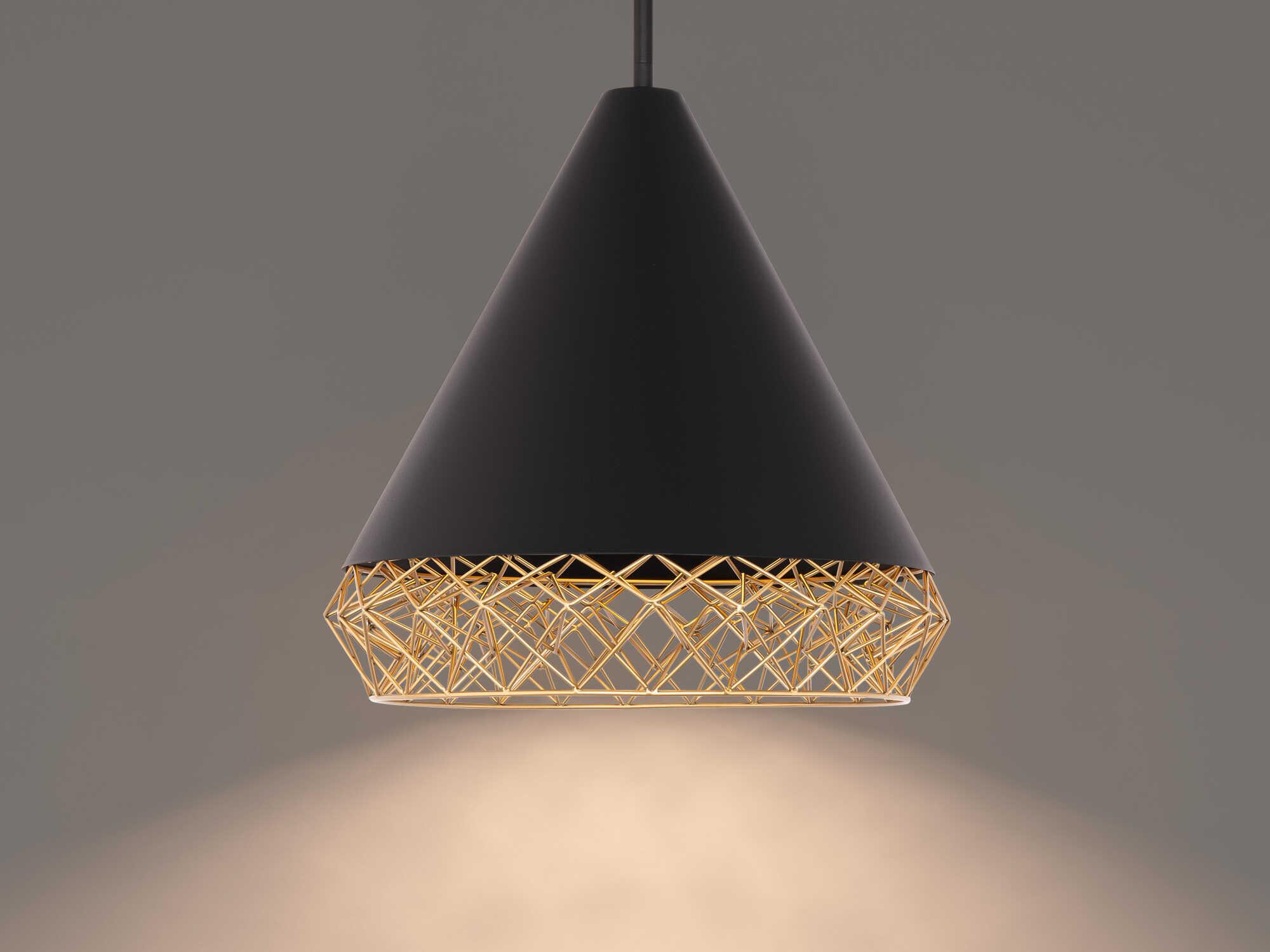 dweLED by WAC Lighting Lacey 1-Light Black Gold LED Pendant
