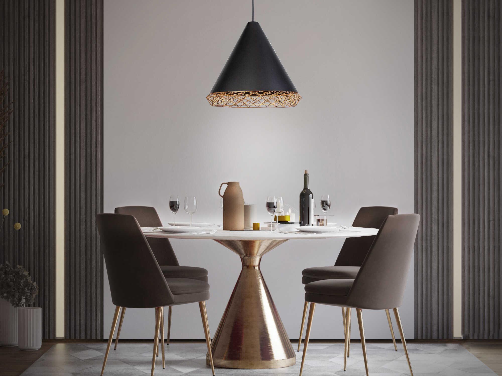 dweLED by WAC Lighting Lacey 1-Light Black Gold LED Pendant