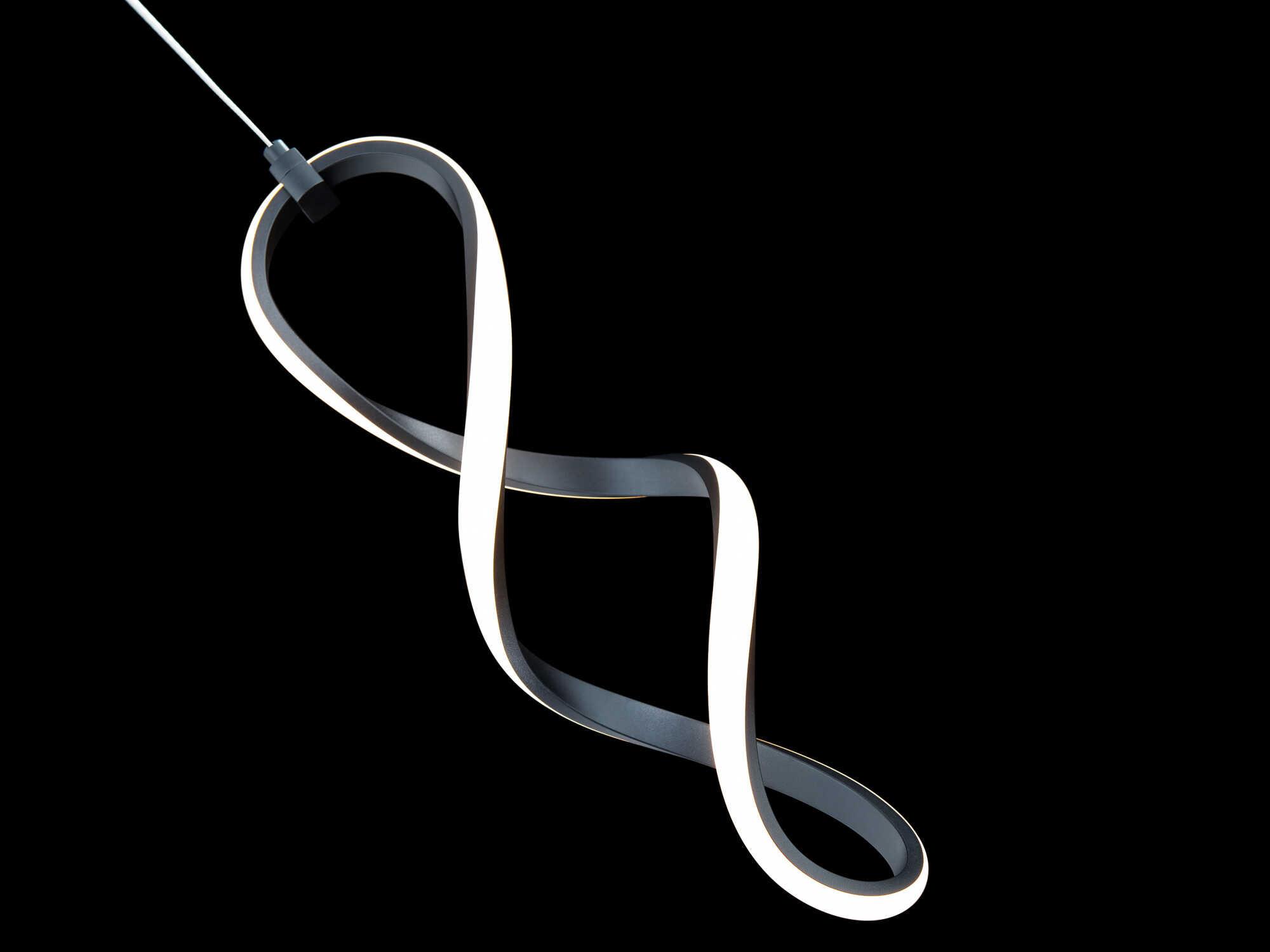 dweLED by WAC Lighting Interlace 1-Light Black LED Mini Pendant