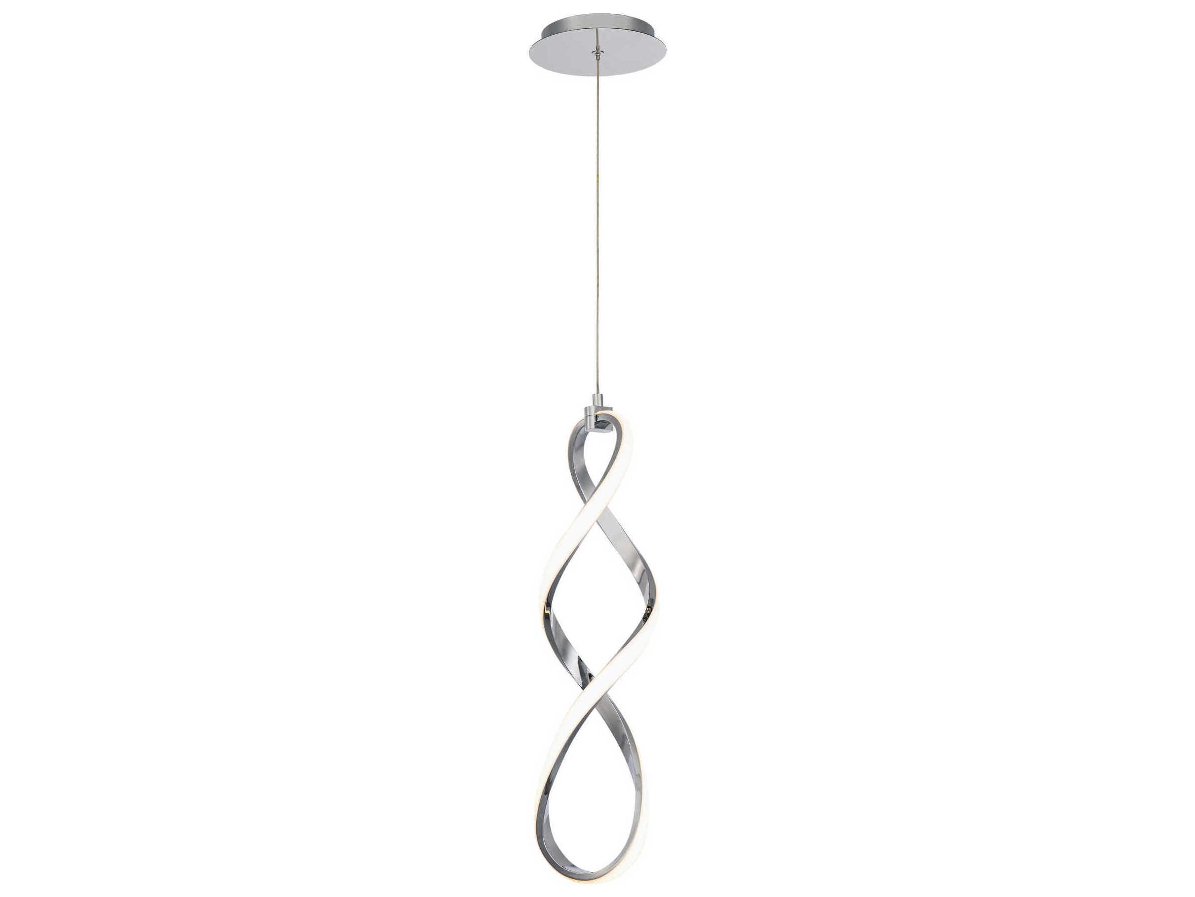 dweLED by WAC Lighting Interlace 1-Light Chrome LED Mini Pendant