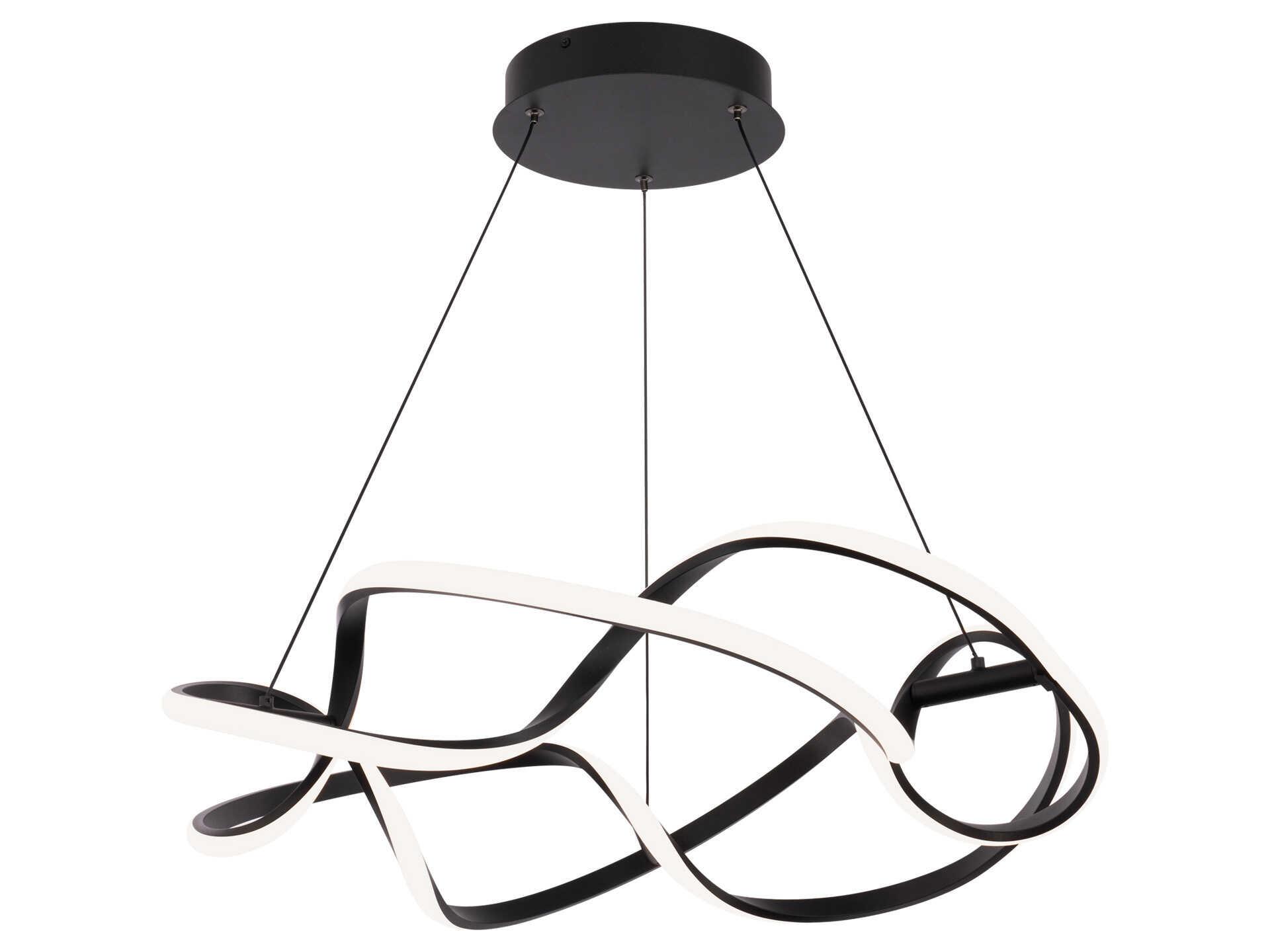 dweLED by WAC Lighting Interlace 1-Light Black LED Pendant