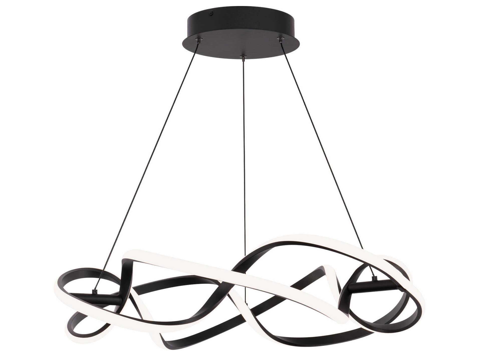 dweLED by WAC Lighting Interlace 1-Light Black LED Pendant