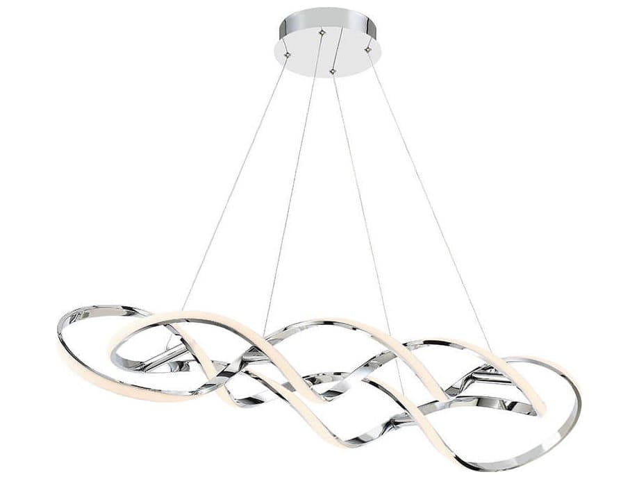 dweLED by WAC Lighting Interlace 1-Light Chrome LED Island Pendant