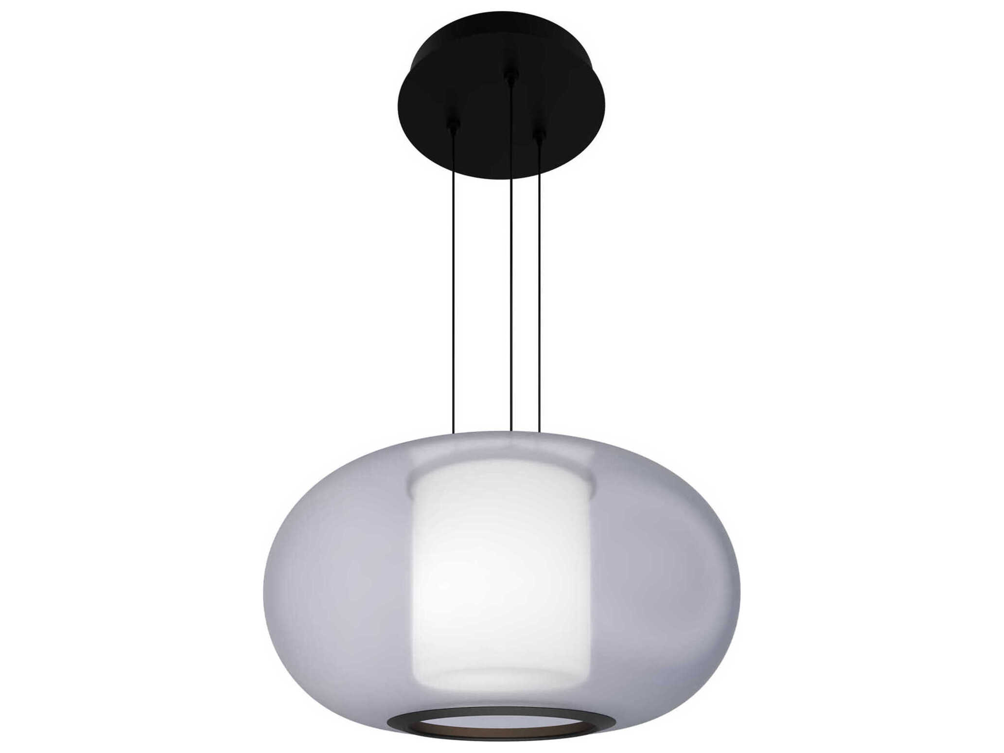 dweLED by WAC Lighting Doma 1-Light Black Round Pendant