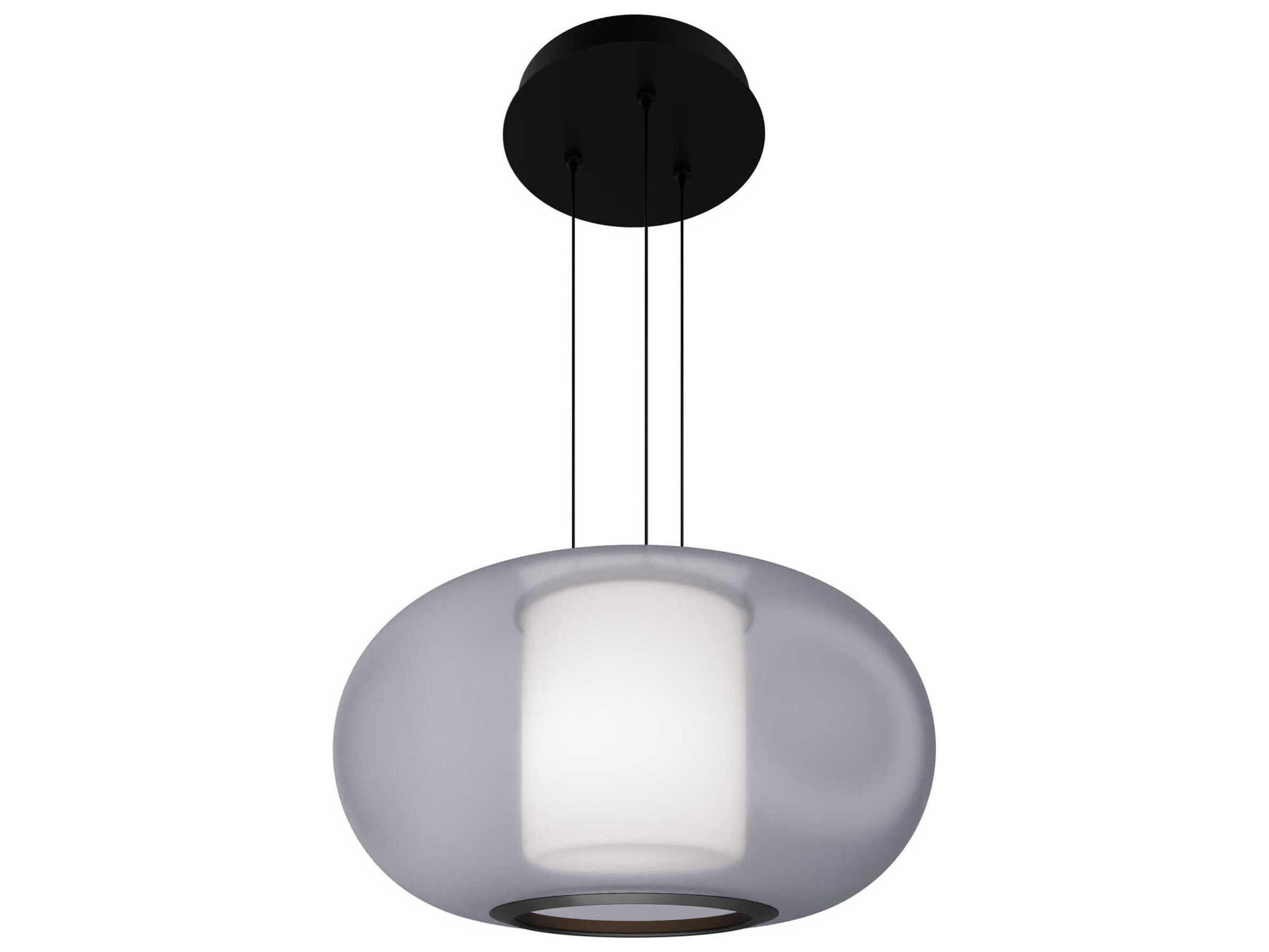 dweLED by WAC Lighting Doma 1-Light Black Round Pendant