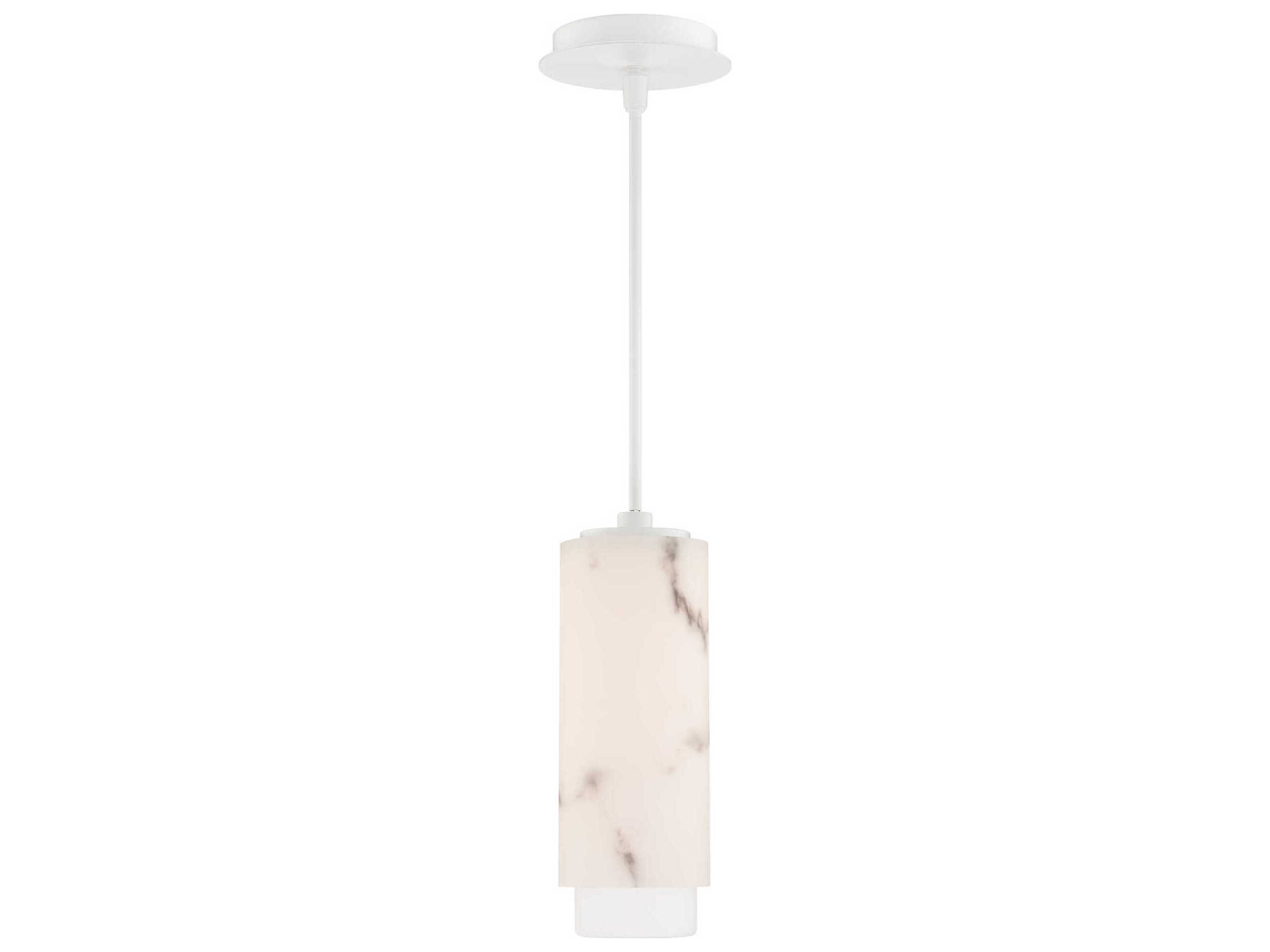 dweLED by WAC Lighting Aragon 1-Light White Cylinder Mini Pendant