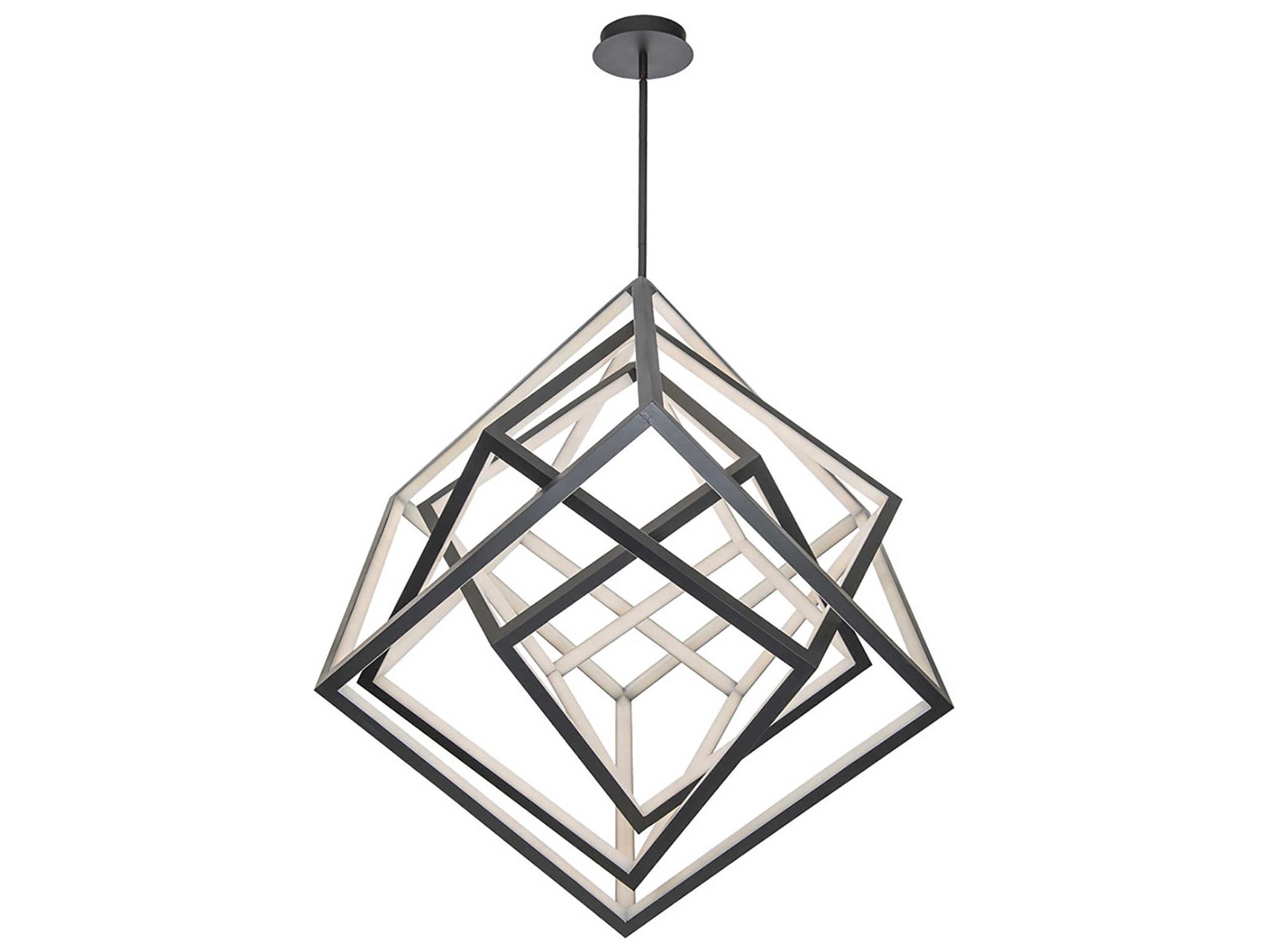 dweLED by WAC Lighting Atlas 1-Light Black LED Geometric Pendant