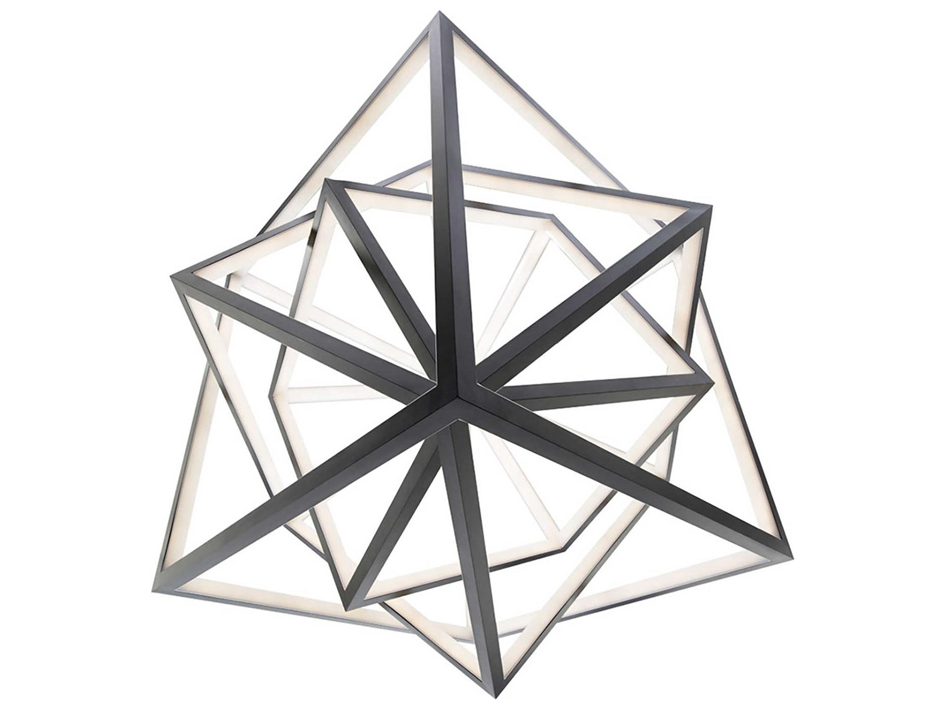dweLED by WAC Lighting Atlas 1-Light Black LED Geometric Pendant