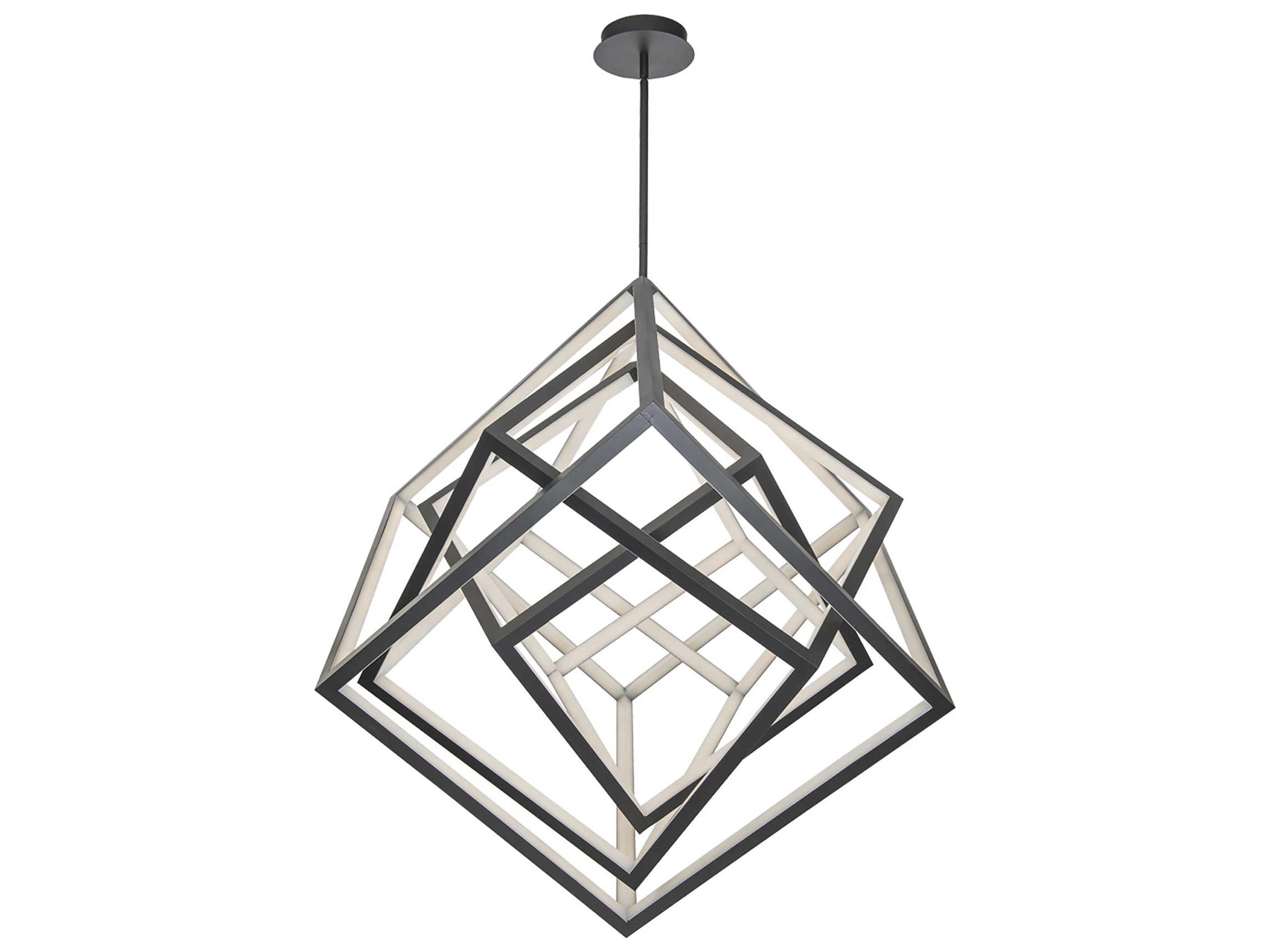 dweLED by WAC Lighting Atlas 1-Light Black LED Geometric Pendant