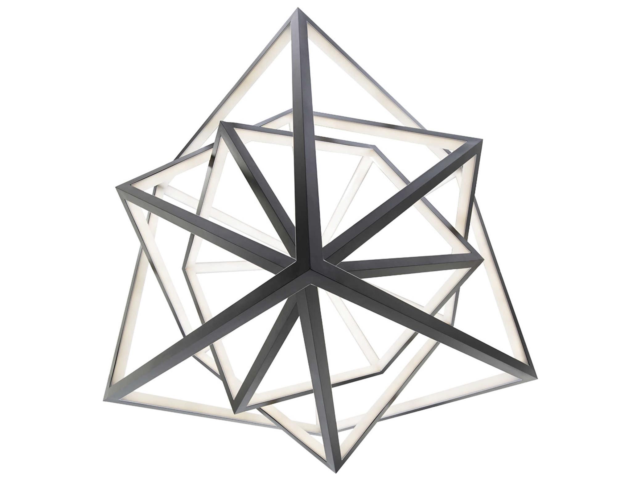 dweLED by WAC Lighting Atlas 1-Light Black LED Geometric Pendant