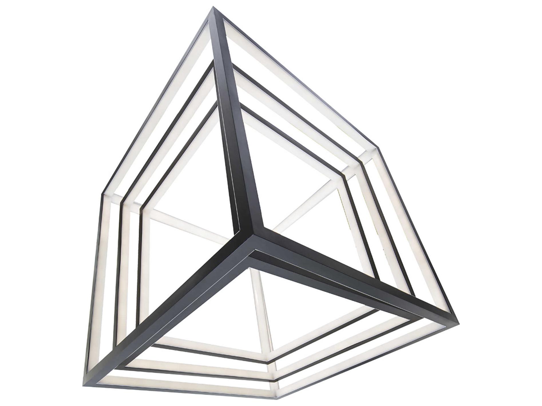 dweLED by WAC Lighting Atlas 1-Light Black LED Geometric Pendant