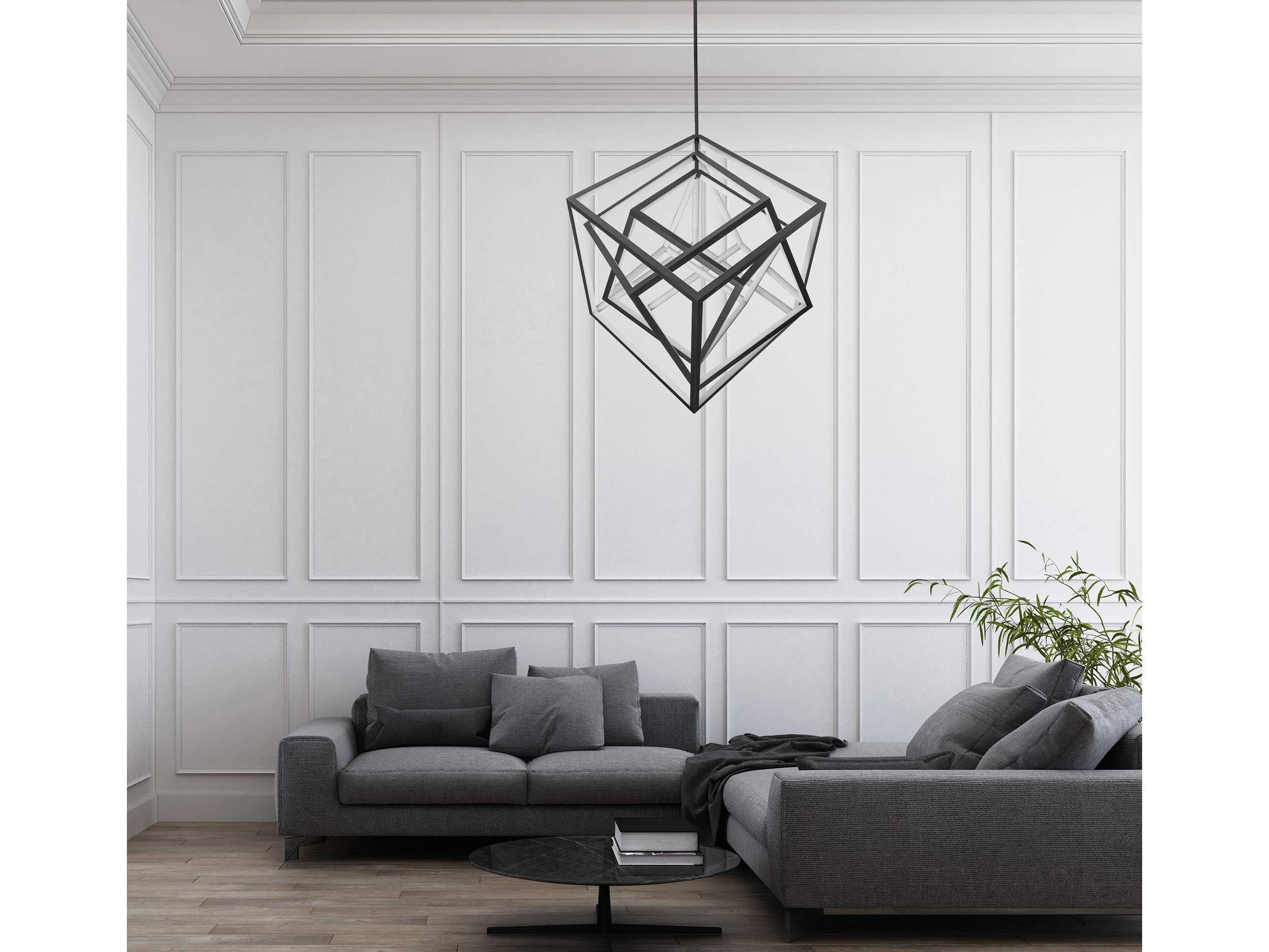 dweLED by WAC Lighting Atlas 1-Light Black LED Geometric Pendant