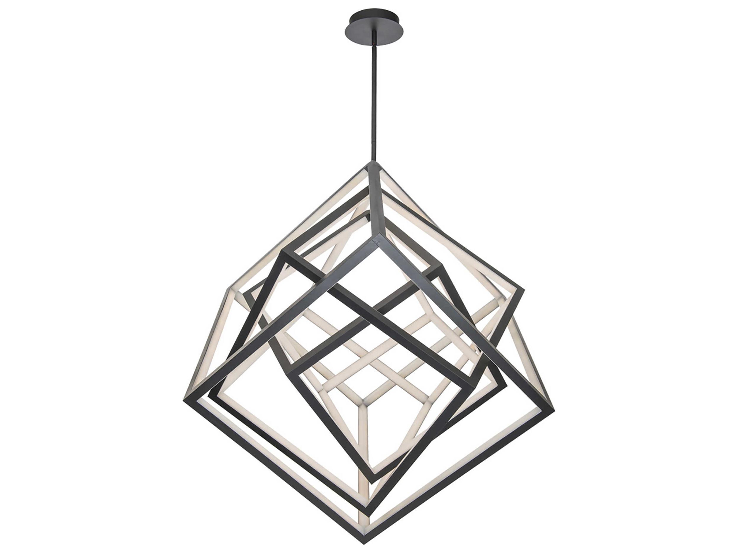 dweLED by WAC Lighting Atlas 1-Light Black LED Geometric Pendant