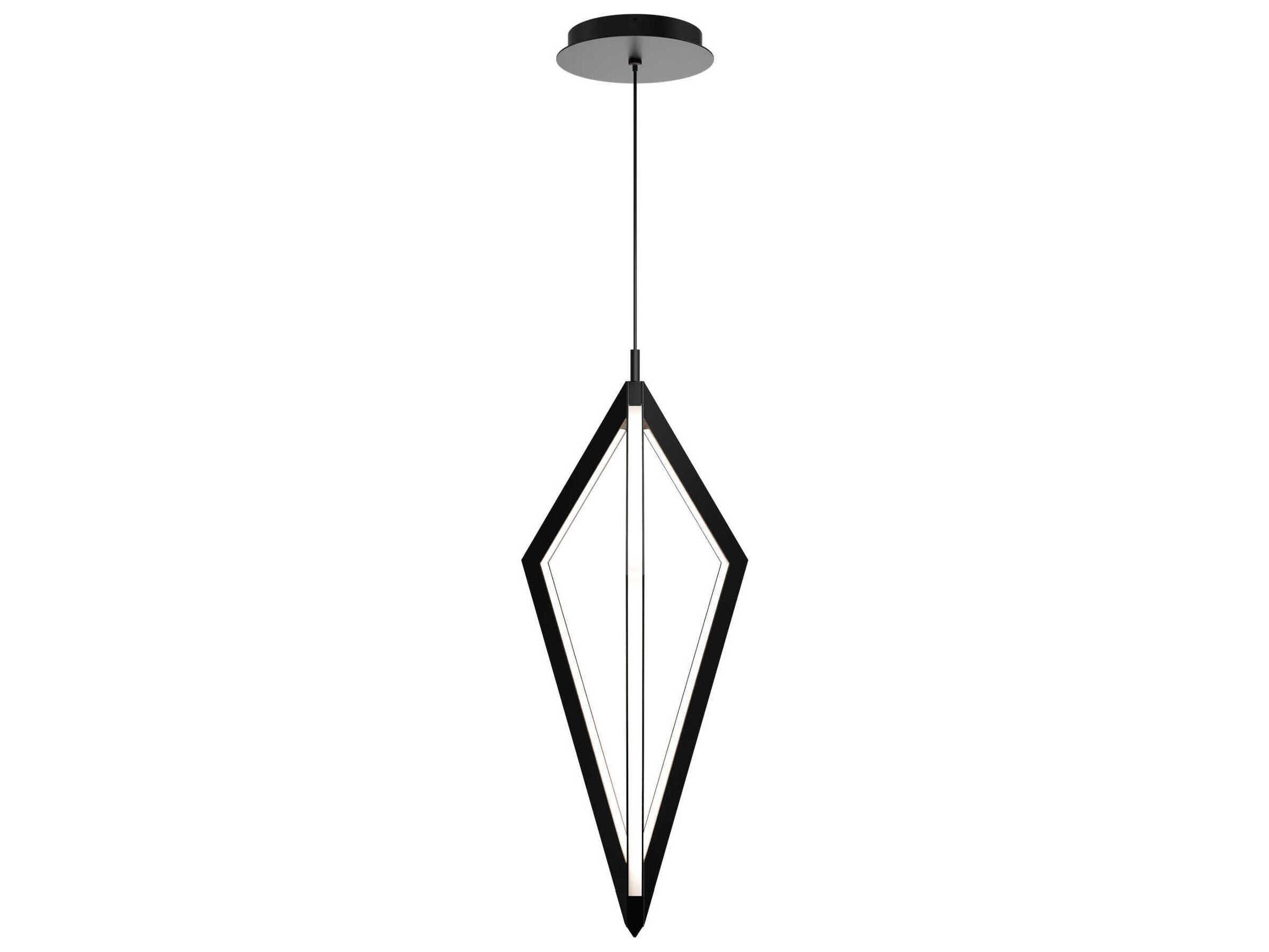 dweLED by WAC Lighting Tribeca 3-Light Black Geometric Mini Pendant