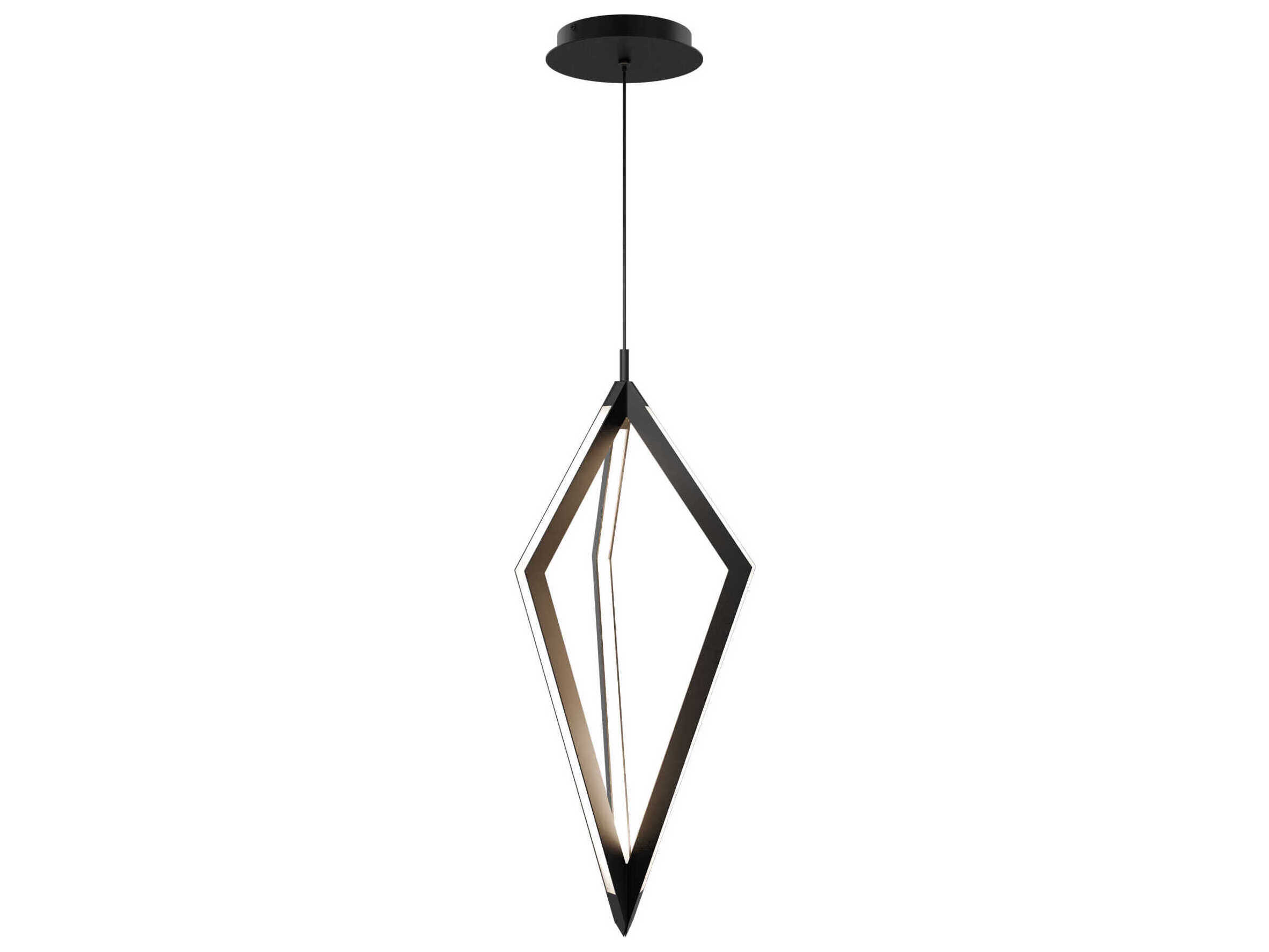 dweLED by WAC Lighting Tribeca 3-Light Black Geometric Mini Pendant