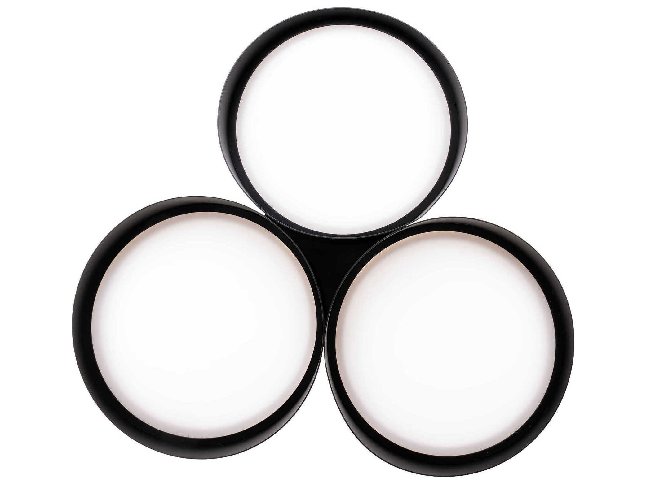 dweLED by WAC Lighting Triolet 3-Light Black Round Pendant