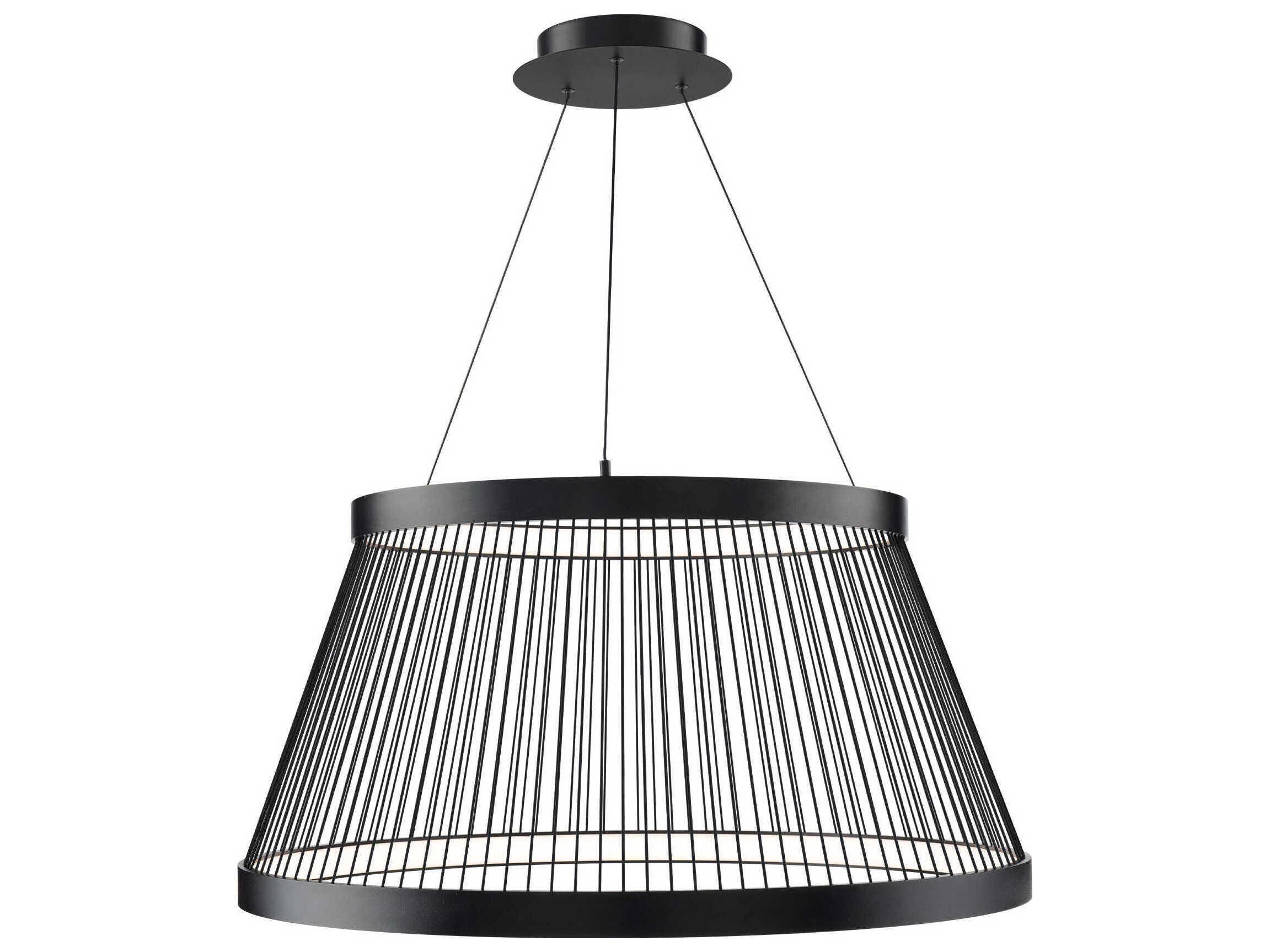 dweLED by WAC Lighting Grohle 2-Light Black Empire Pendant