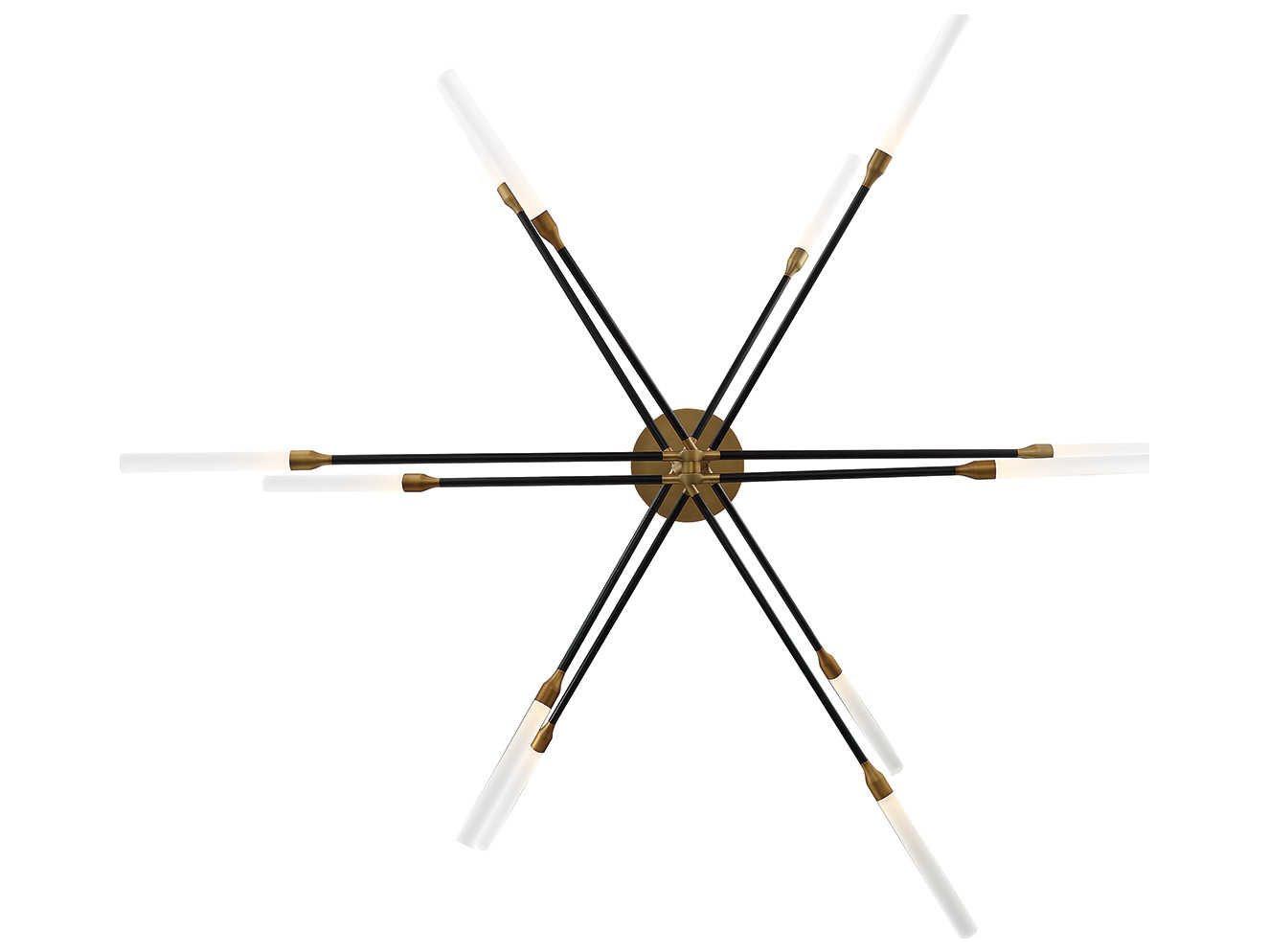 dweLED by WAC Lighting Houdini 12-Light Black Aged Brass LED Pendant