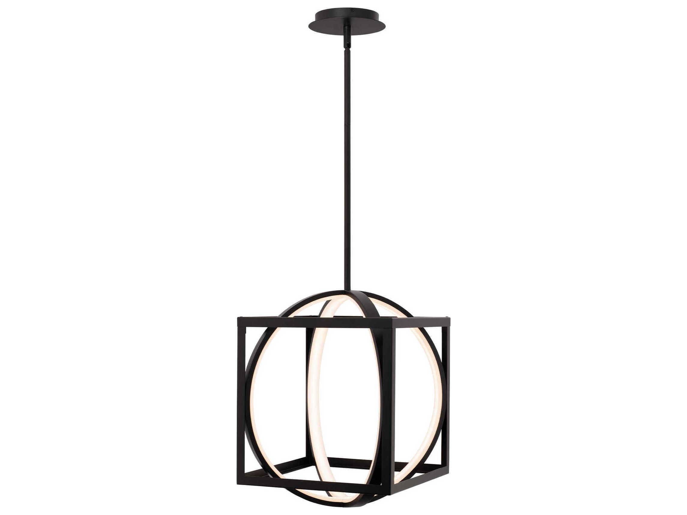 dweLED by WAC Lighting Geometrix 2-Light Black LED Geometric Mini Pendant