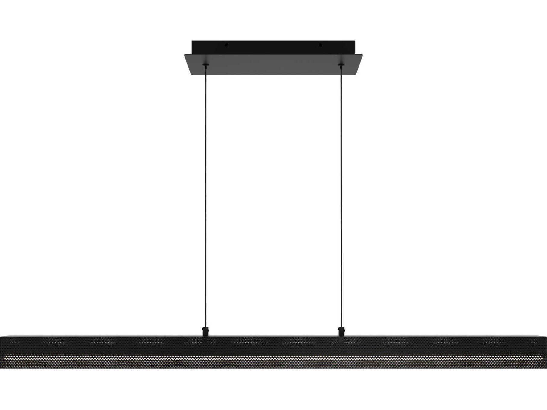 dweLED by WAC Lighting Grille 1-Light Black Linear Island Pendant