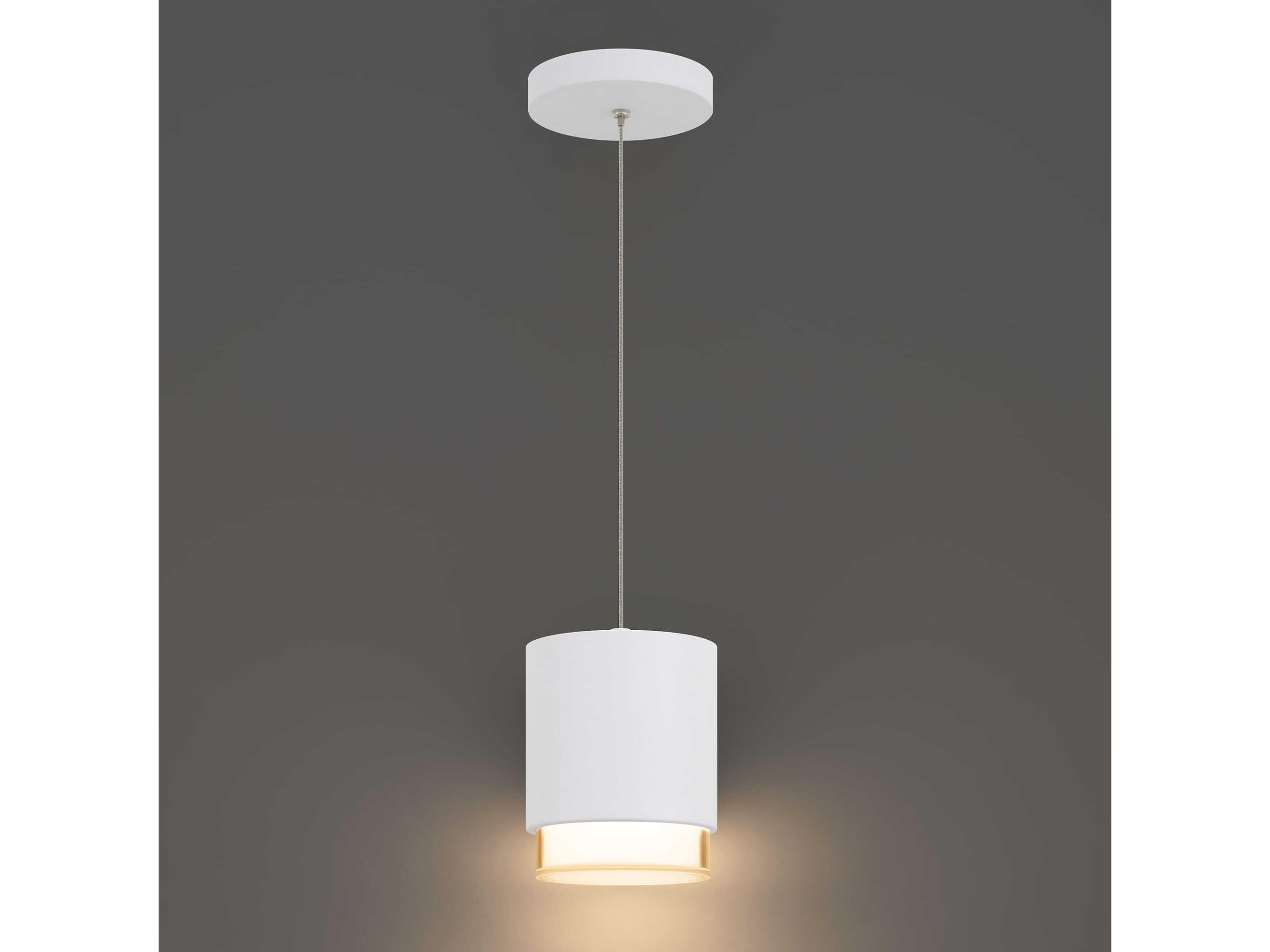 dweLED by WAC Lighting Cloak 1-Light White Cylinder Mini Pendant