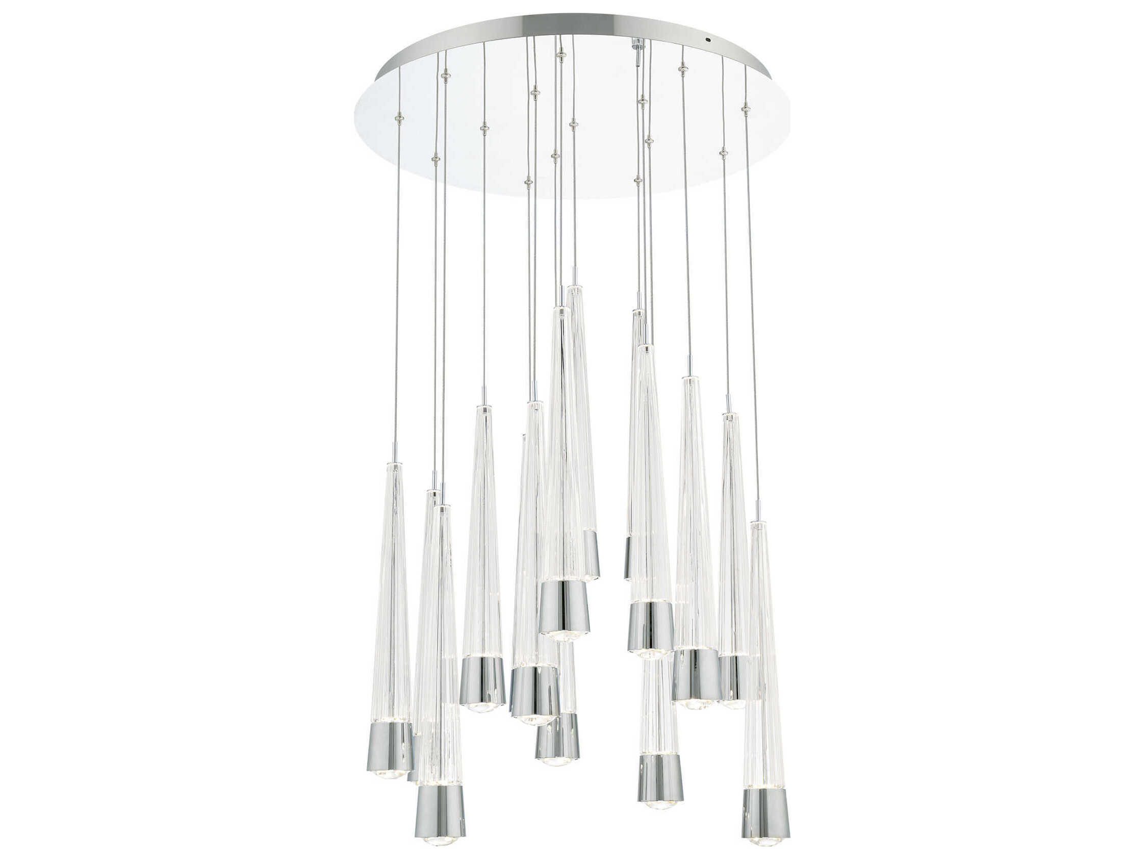 dweLED by WAC Lighting Quill 15-Light Chrome Linear Pendant