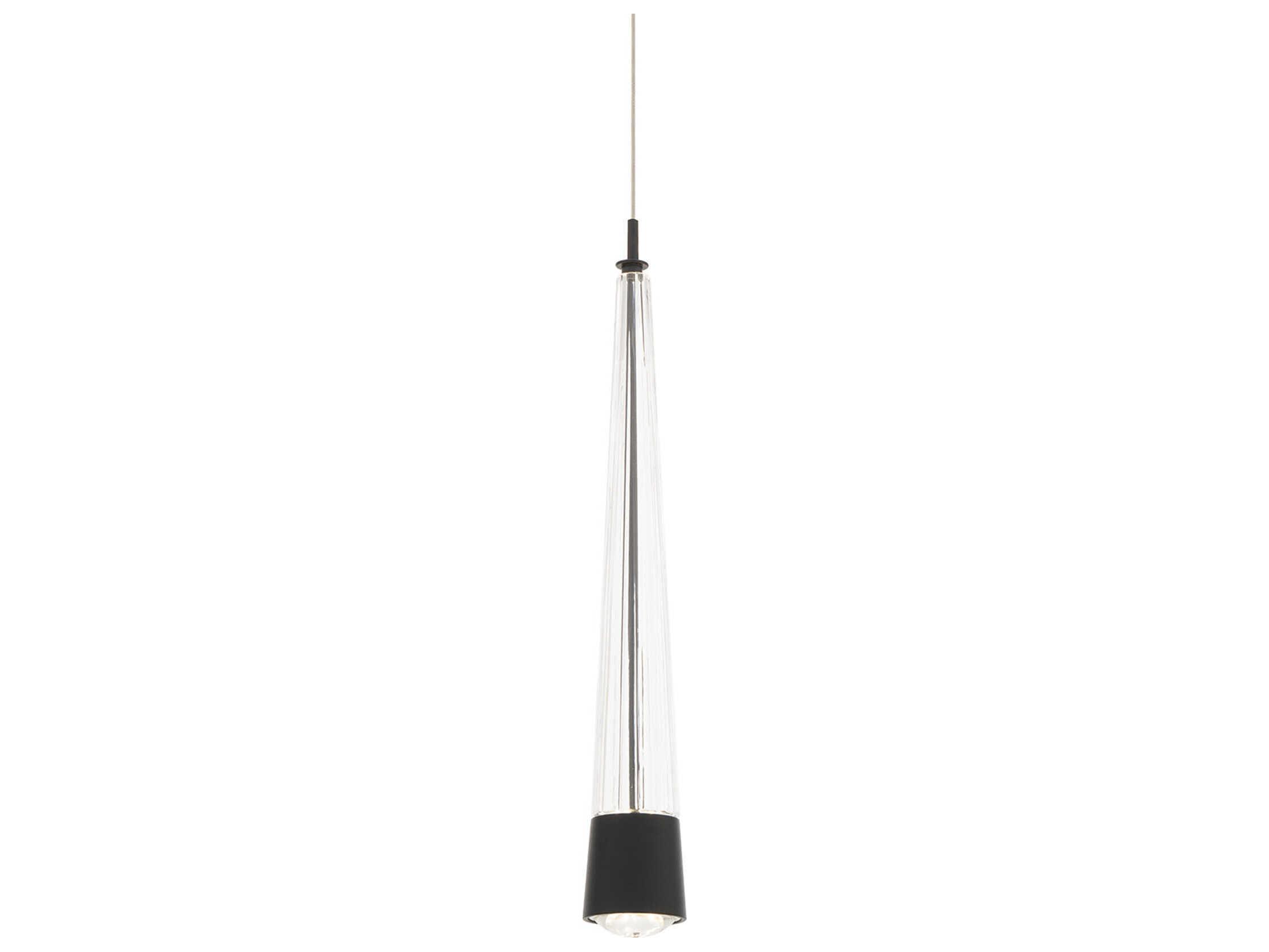 dweLED by WAC Lighting Quill 1-Light Black Mini Pendant