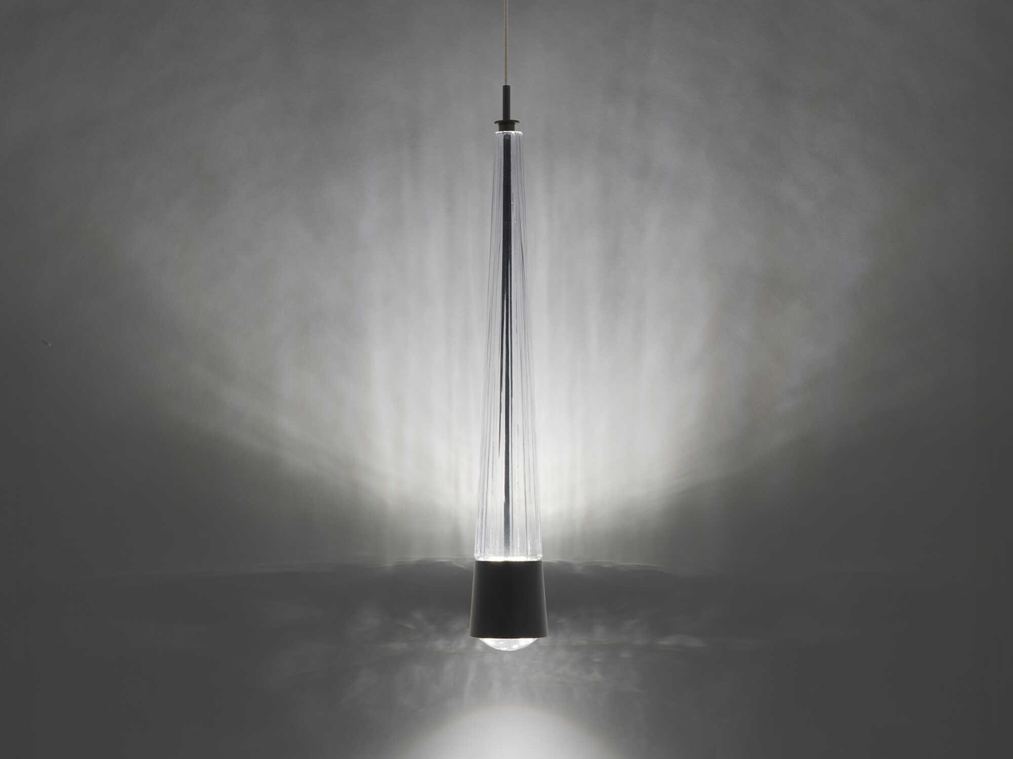 dweLED by WAC Lighting Quill 1-Light Black Mini Pendant