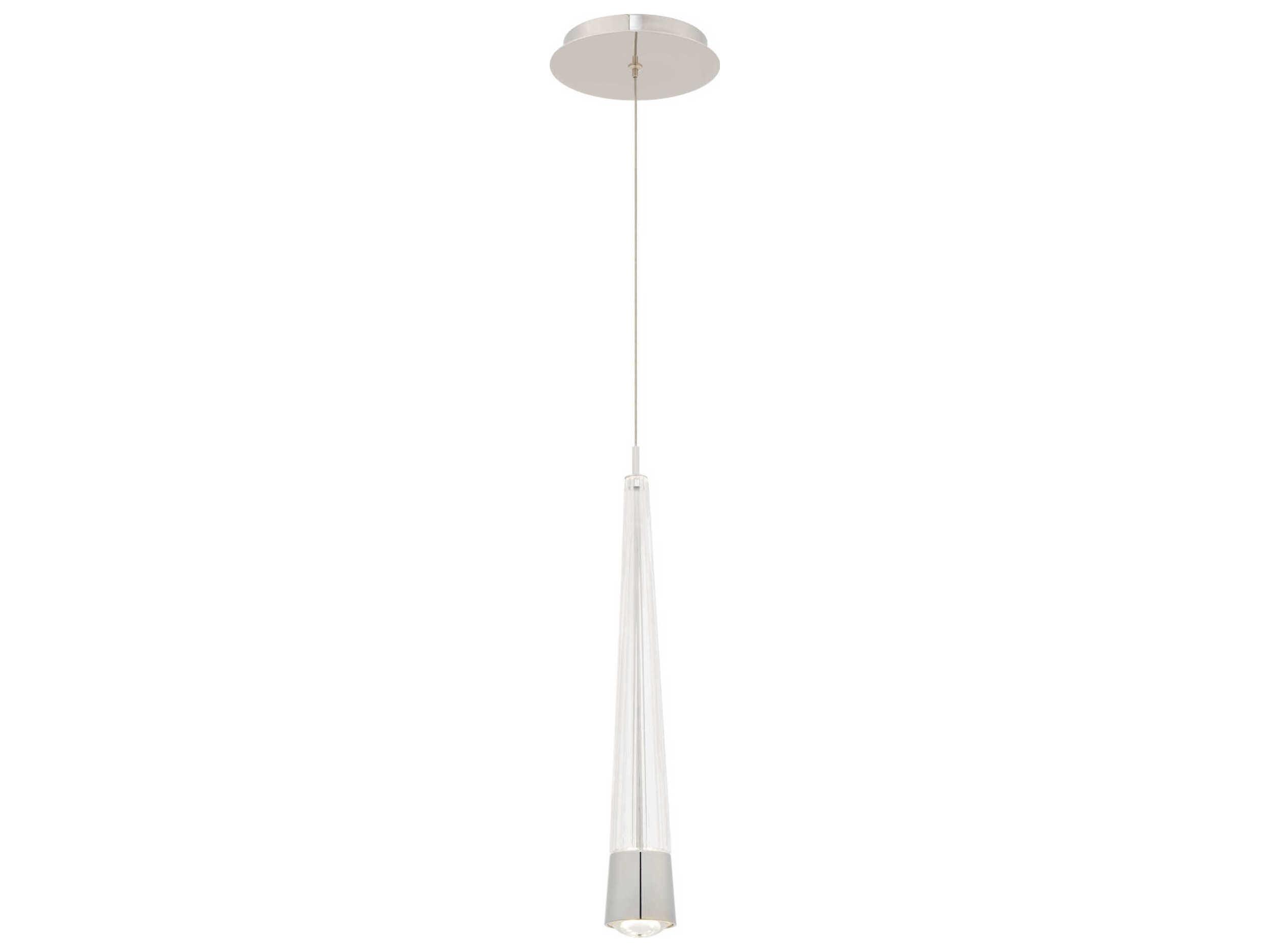 dweLED by WAC Lighting Quill 1-Light Chrome Gray Mini Pendant