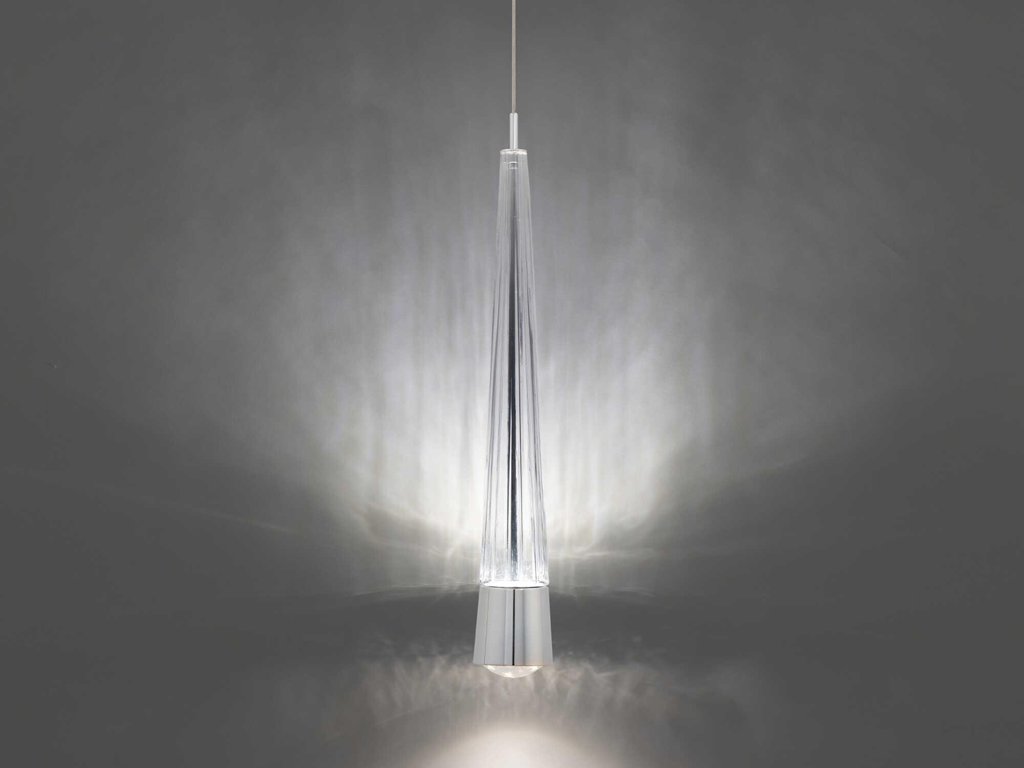 dweLED by WAC Lighting Quill 1-Light Chrome Gray Mini Pendant