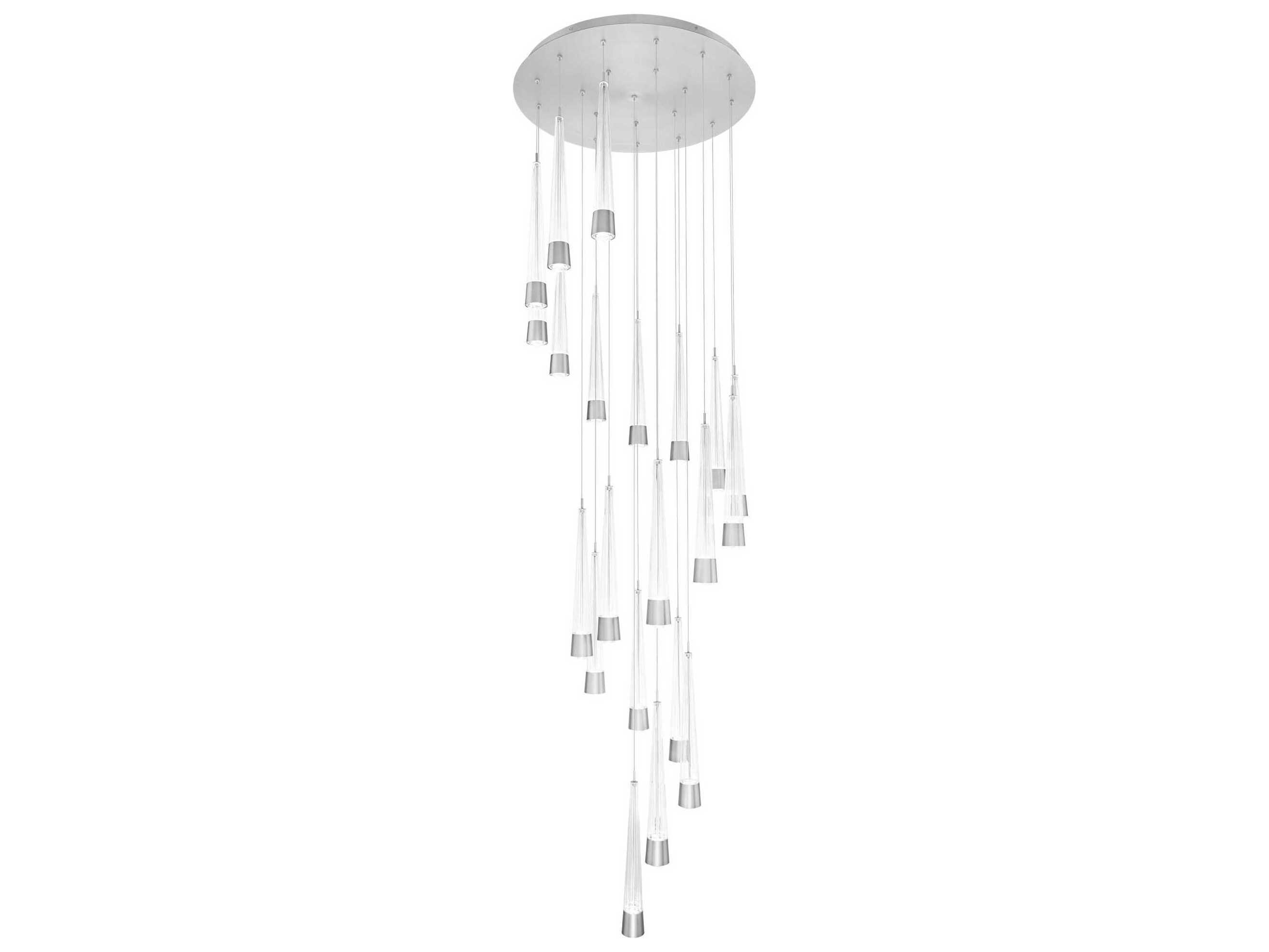 dweLED by WAC Lighting Quill 21-Light Chrome Linear Pendant