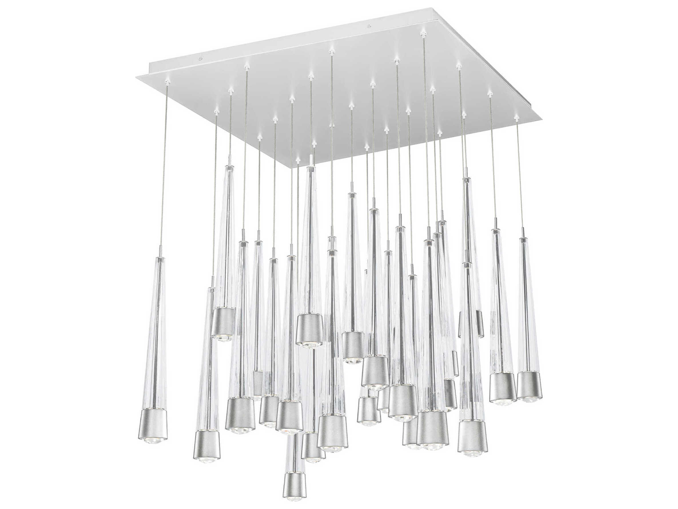 dweLED by WAC Lighting Quill 25-Light Chrome Linear Pendant