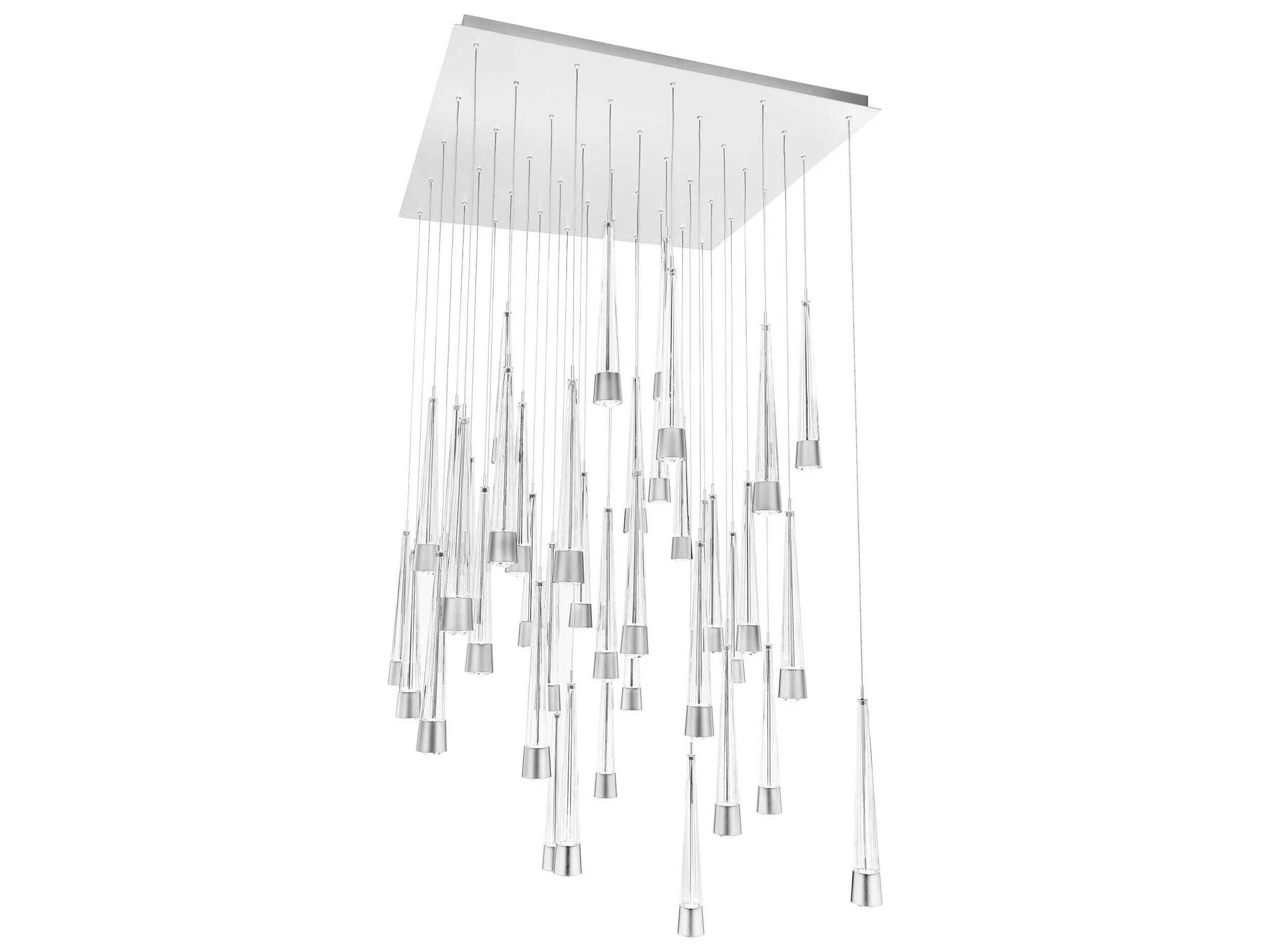 dweLED by WAC Lighting Quill 41-Light Chrome Linear Pendant