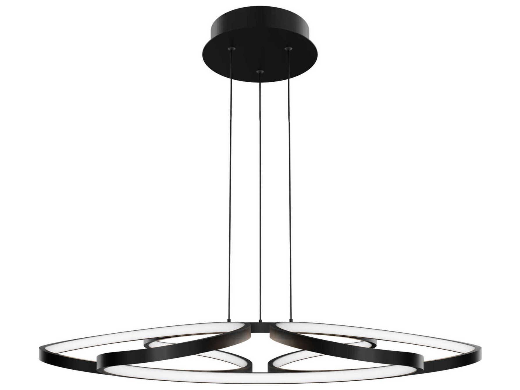 dweLED by WAC Lighting Klover 1-Light Black Pendant