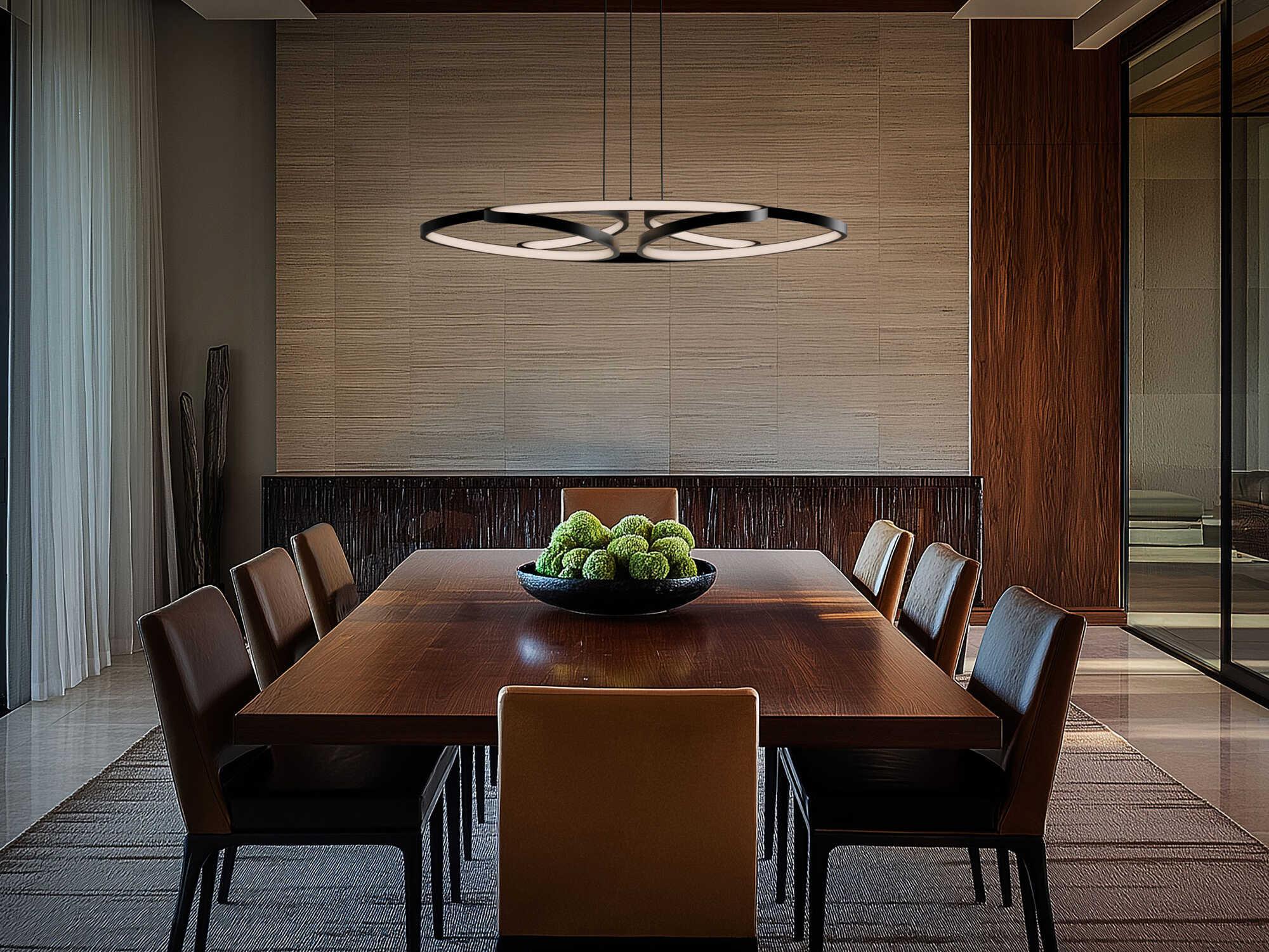 dweLED by WAC Lighting Klover 1-Light Black Pendant