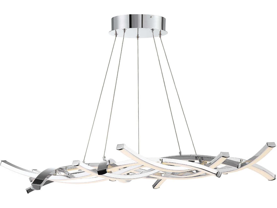 dweLED by WAC Lighting Divergence 9-Light Chrome LED Pendant