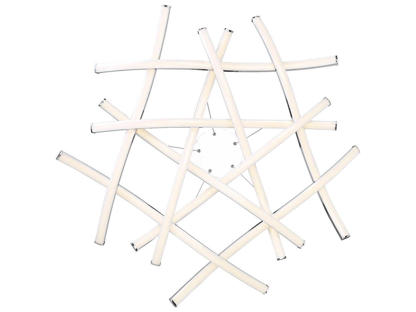 dweLED by WAC Lighting Divergence 9-Light Chrome LED Island Pendant