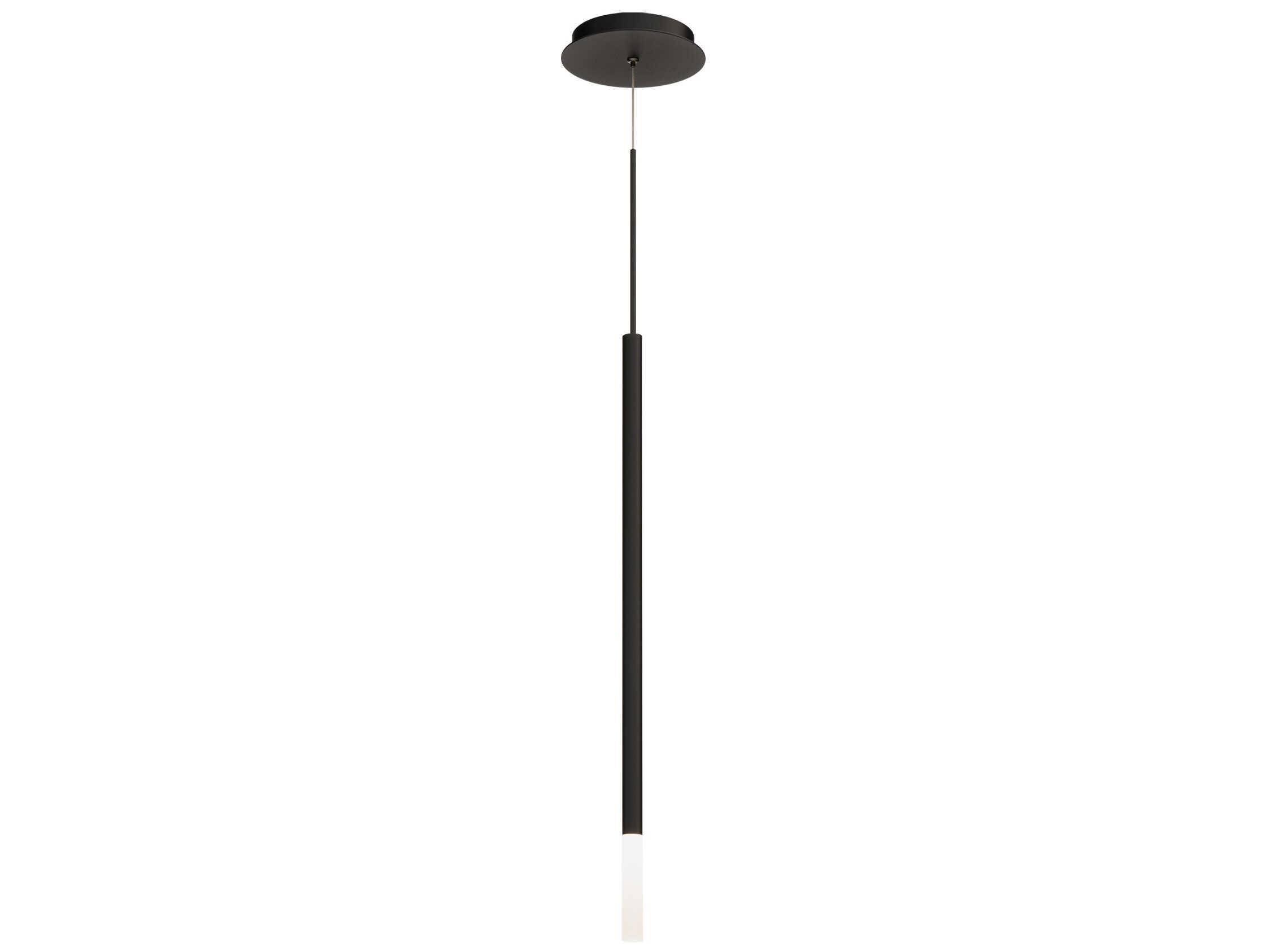 dweLED by WAC Lighting Viggo 1-Light Black Cylinder Linear Mini Pendant
