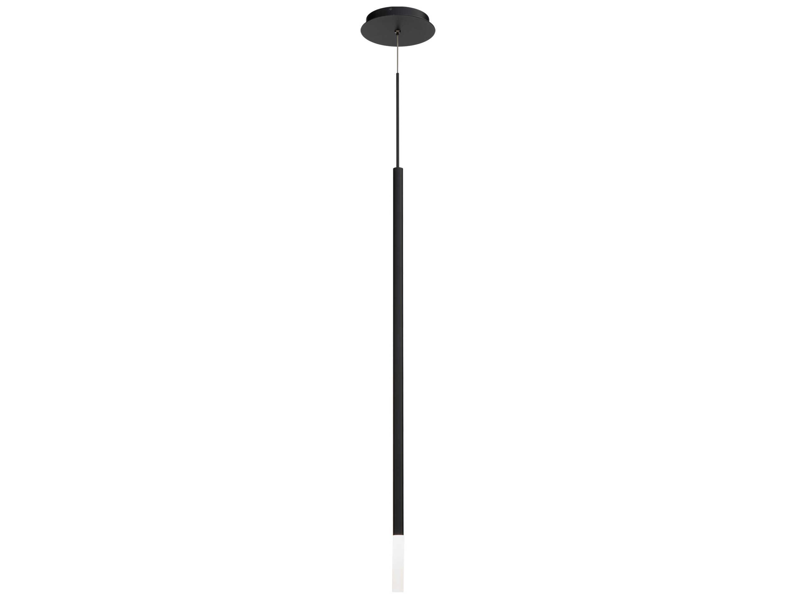 dweLED by WAC Lighting Viggo 1-Light Black Cylinder Linear Mini Pendant