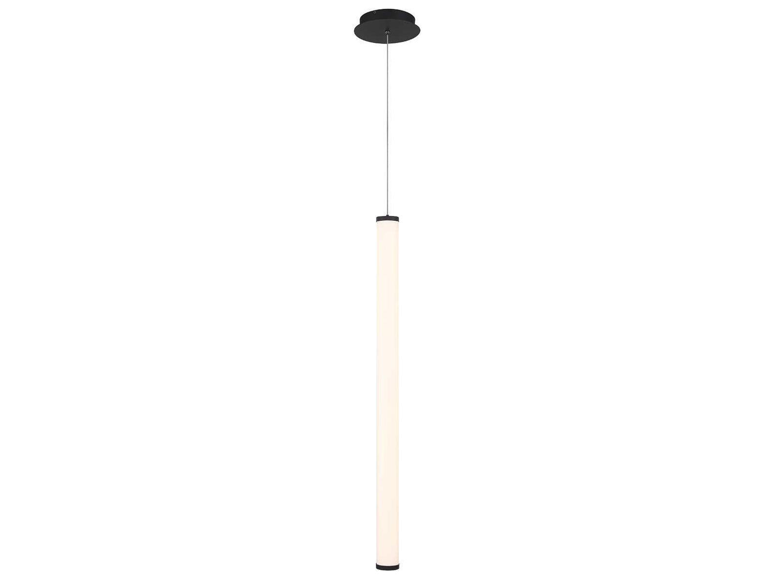 dweLED by WAC Lighting Flare 1-Light Black LED Cylinder Mini Pendant