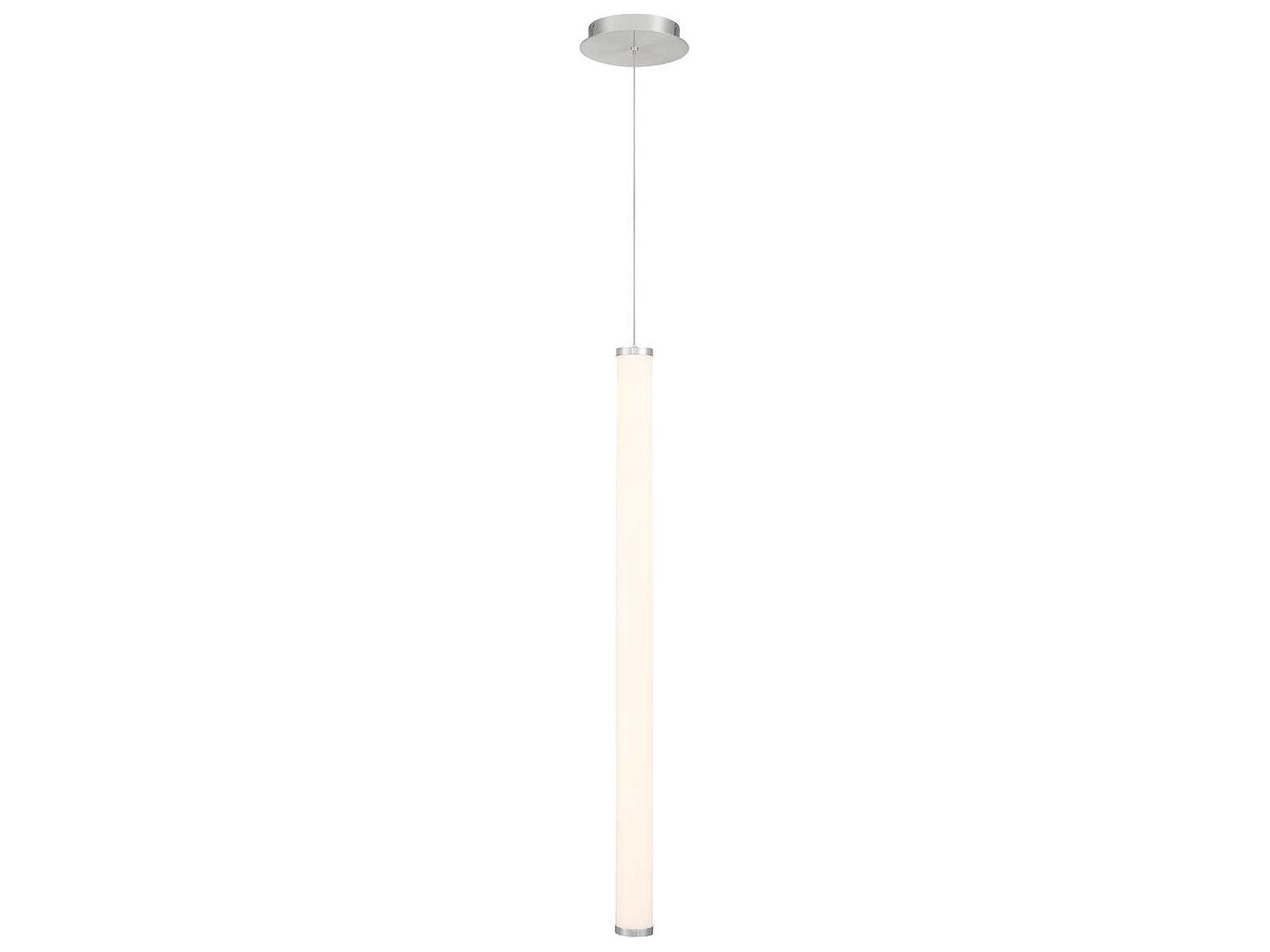 dweLED by WAC Lighting Flare 1-Light Brushed Nickel LED Cylinder Mini Pendant