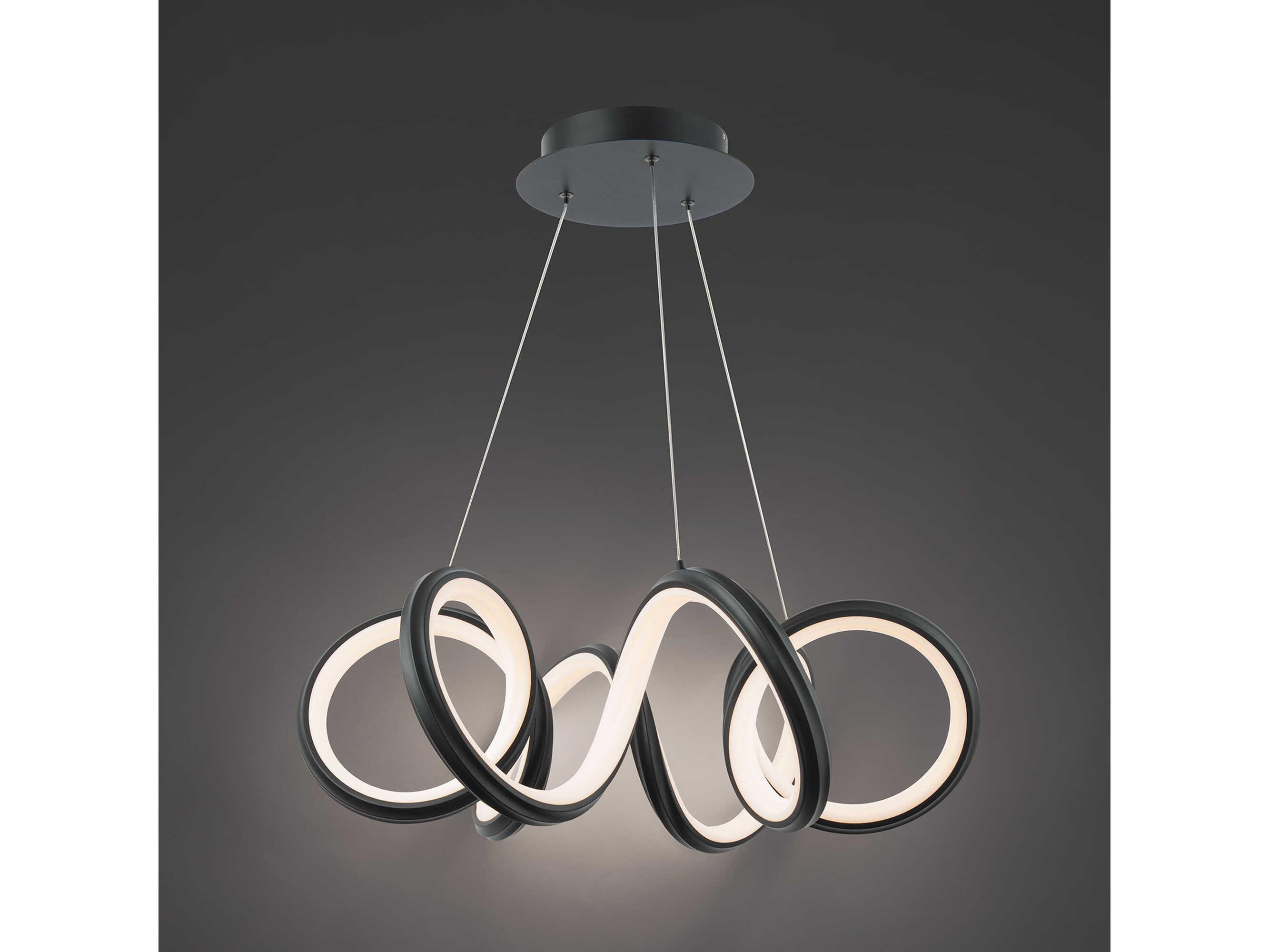 dweLED by WAC Lighting Mamba 1-Light Black LED Round Pendant