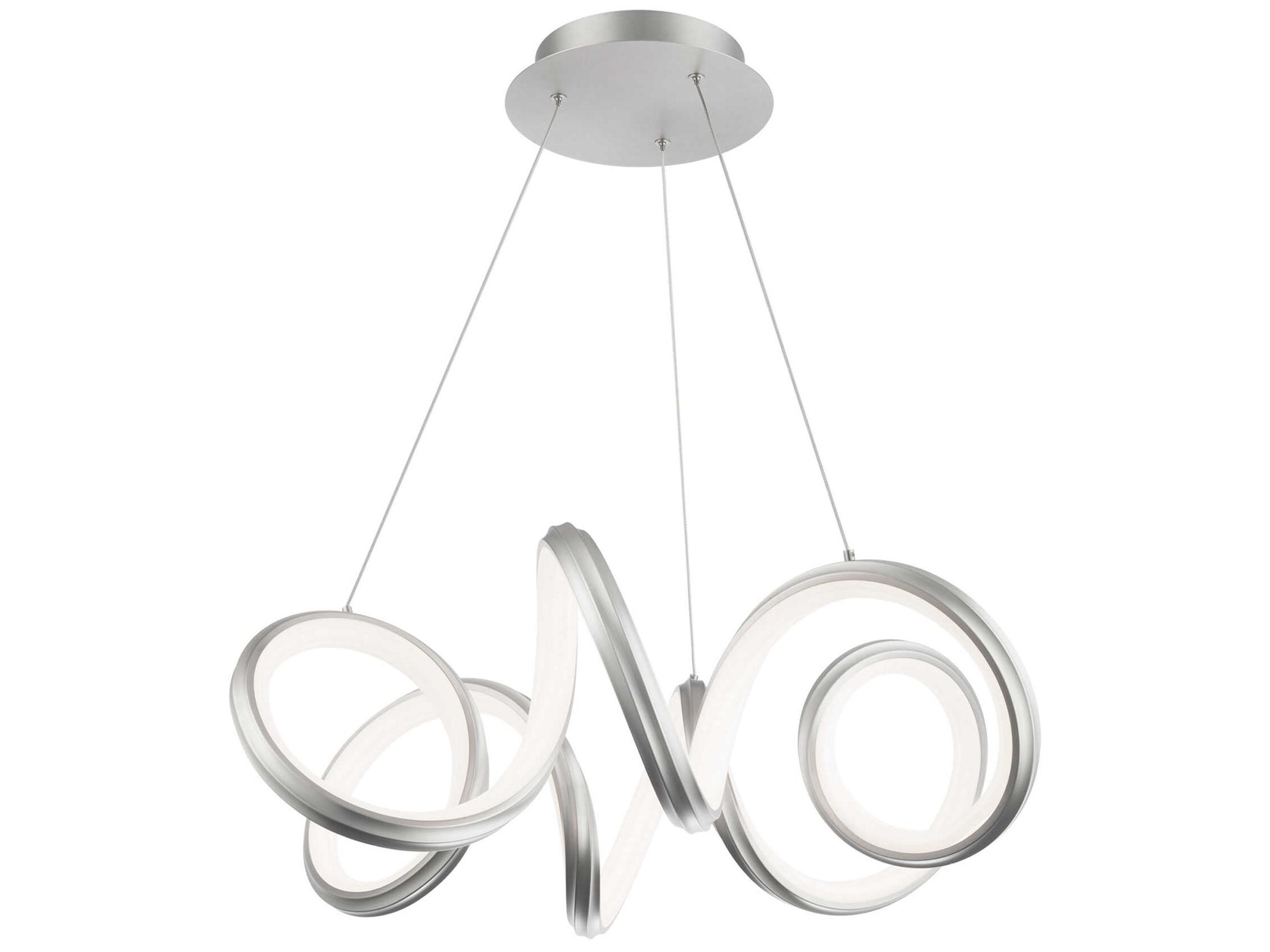 dweLED by WAC Lighting Mamba 1-Light Brushed Nickel LED Round Pendant