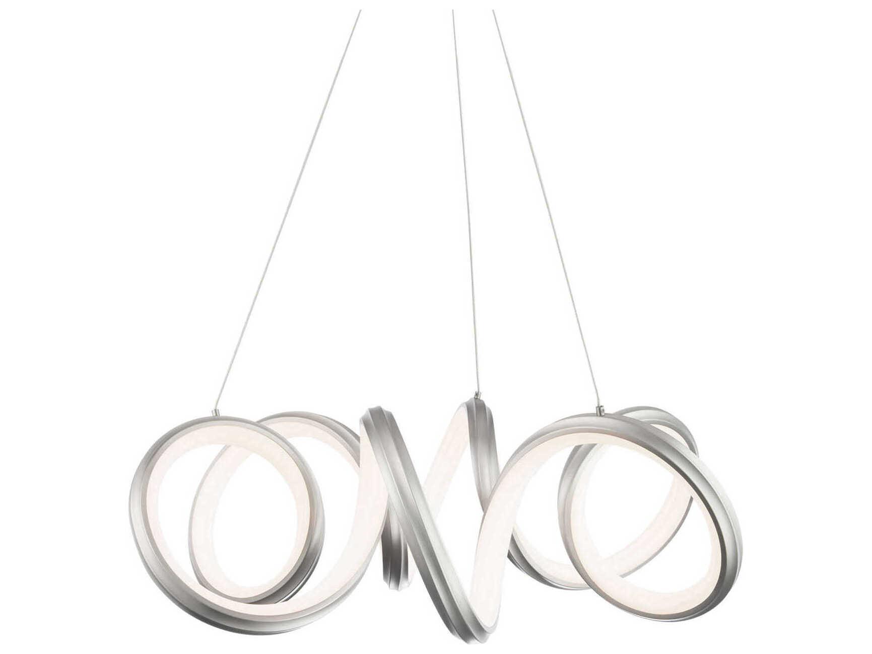 dweLED by WAC Lighting Mamba 1-Light Brushed Nickel LED Round Pendant