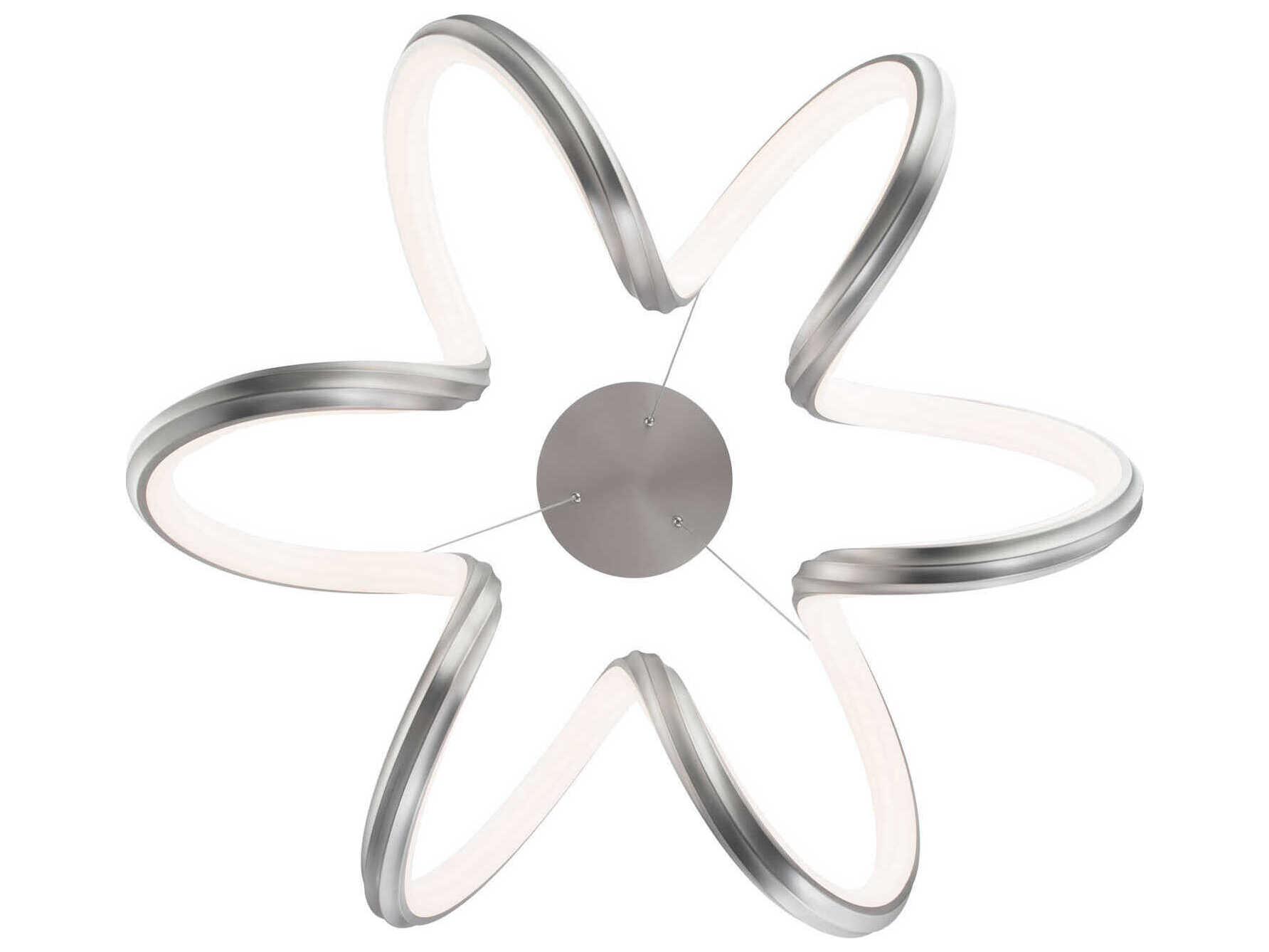 dweLED by WAC Lighting Mamba 1-Light Brushed Nickel LED Round Pendant