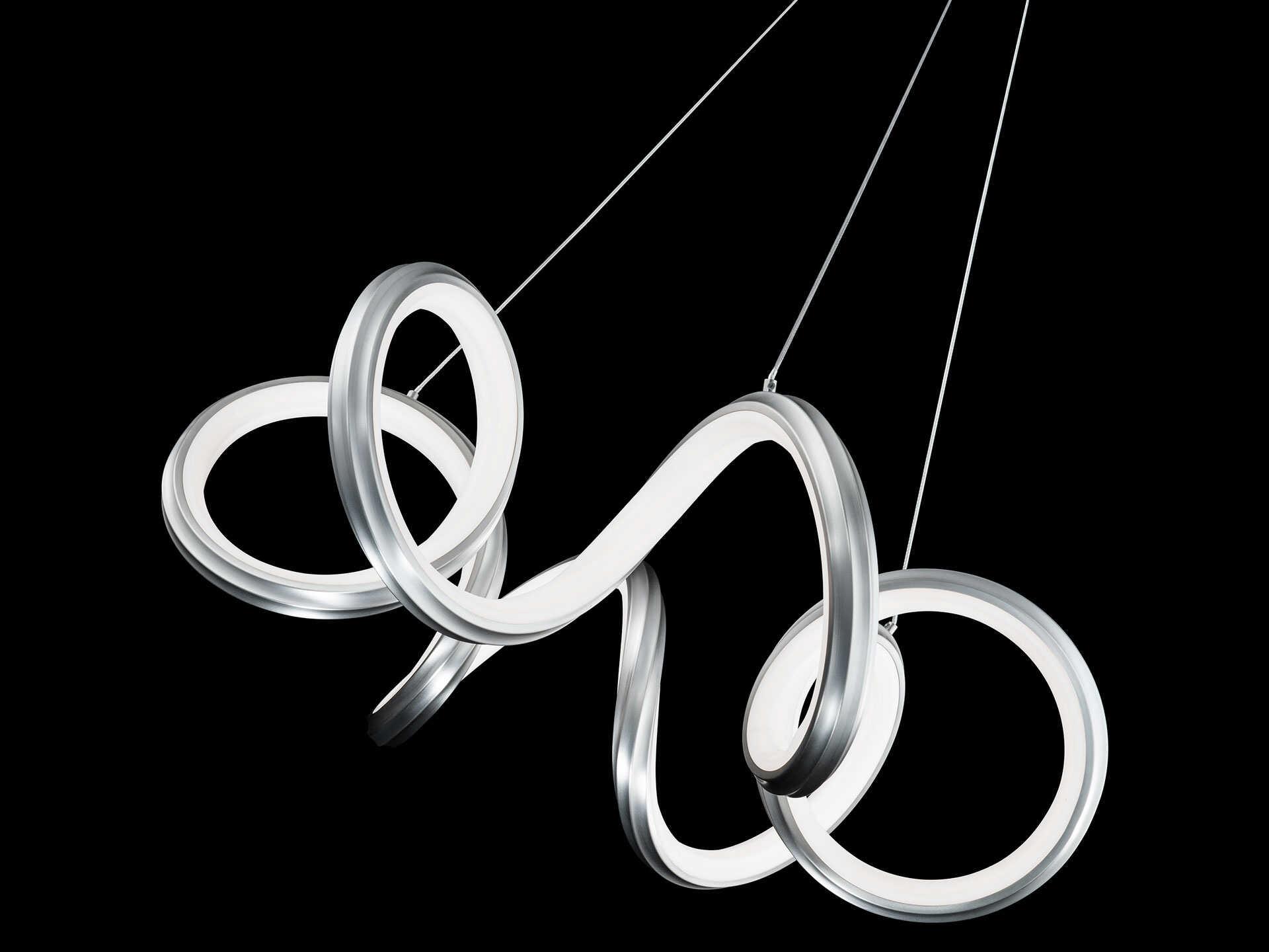 dweLED by WAC Lighting Mamba 1-Light Brushed Nickel LED Round Pendant