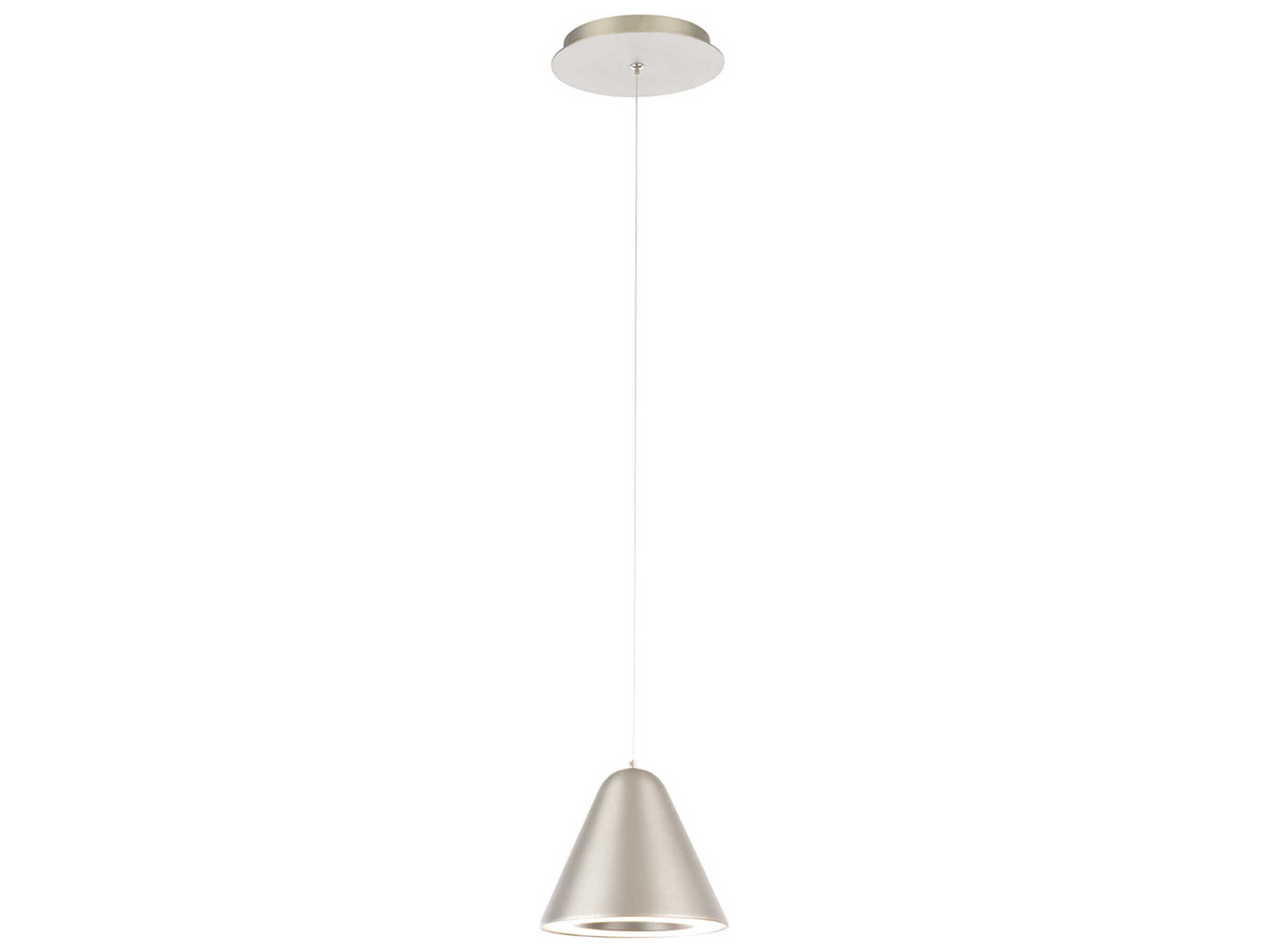 dweLED by WAC Lighting Kone 1-Light Satin Nickel Mini Pendant