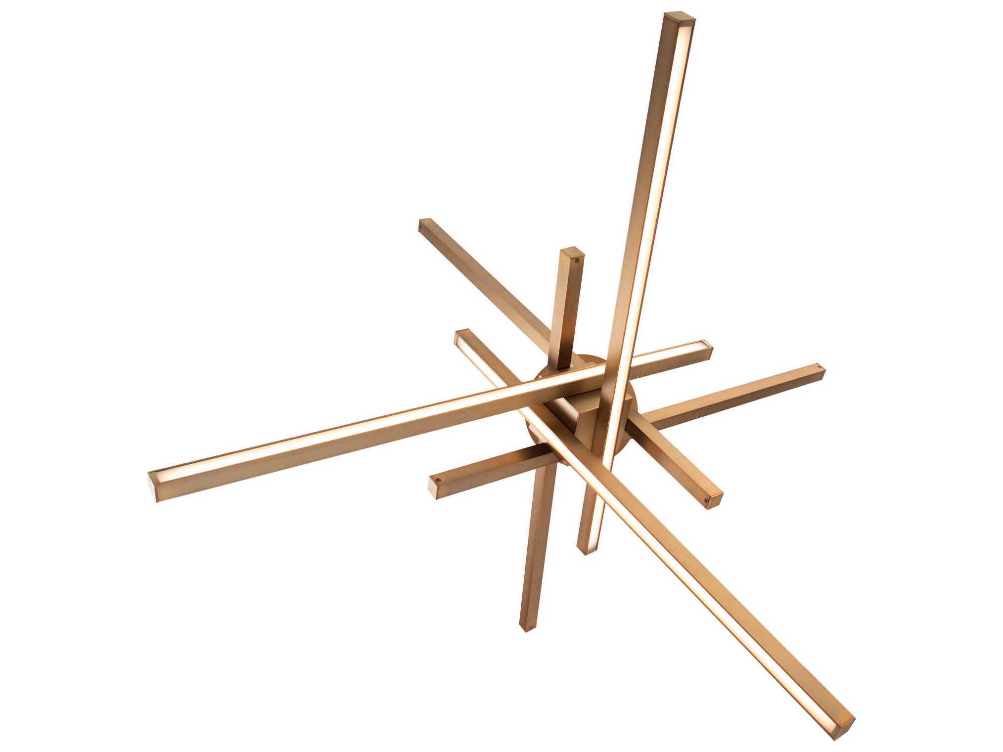 dweLED by WAC Lighting Parallax 1-Light Aged Brass LED Sputnik Pendant