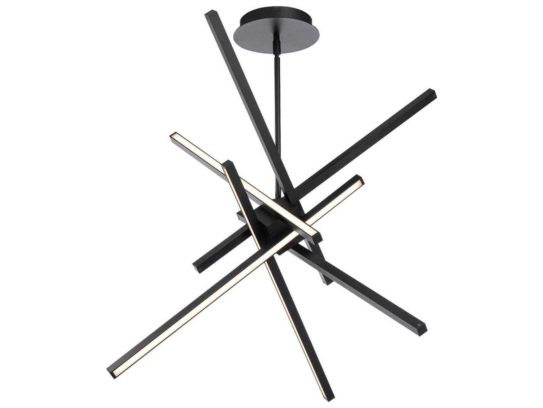 dweLED by WAC Lighting Parallax 1-Light Black LED Sputnik Pendant